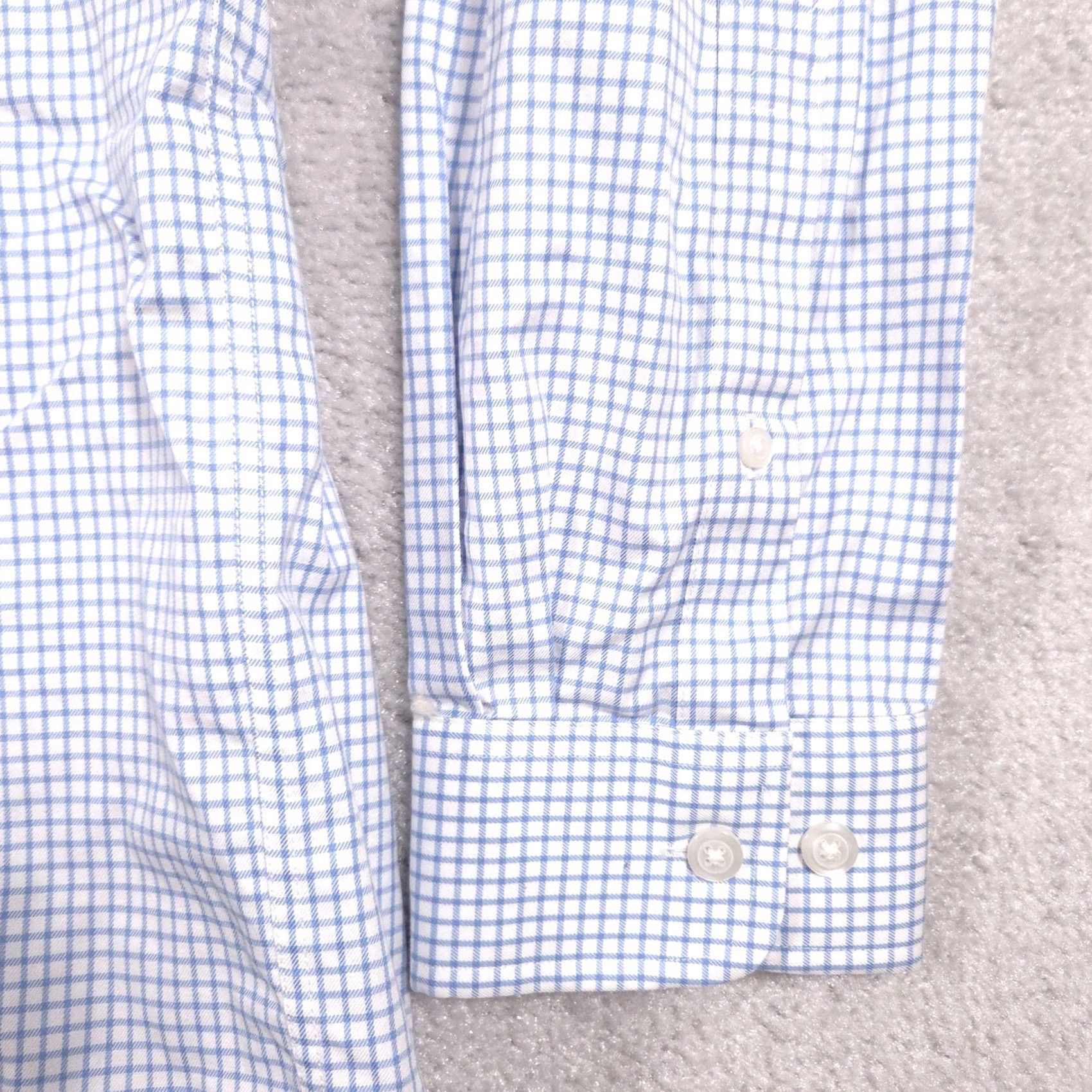 Duluth Trading Company Duluth Trading Co Shirt Mens LT Blue Check Button-Down Long Sleeve Button Up Collared 100% Cotton Big & Tall Size US L / EU 52-54 / 3 - 5 Thumbnail