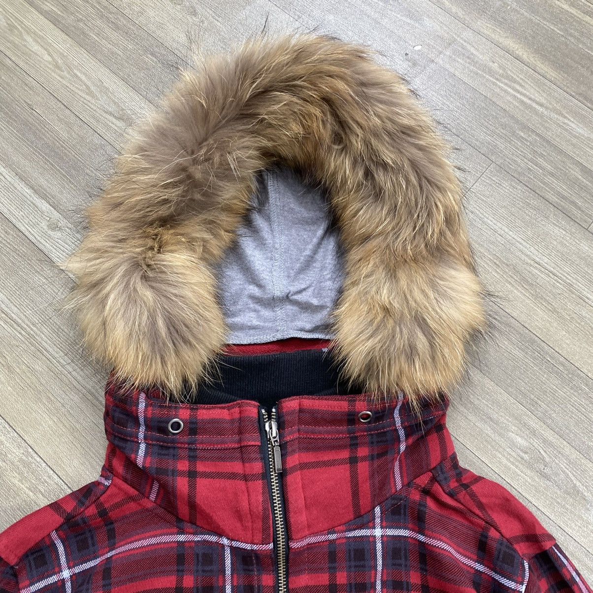 Le Grande Bleu (L.G.B.) 2000s Splendid Plaid Skulls Punk Rock Lgb Zip Fur Hoodie Y2K Size US M / EU 48-50 / 2 - 5 Thumbnail