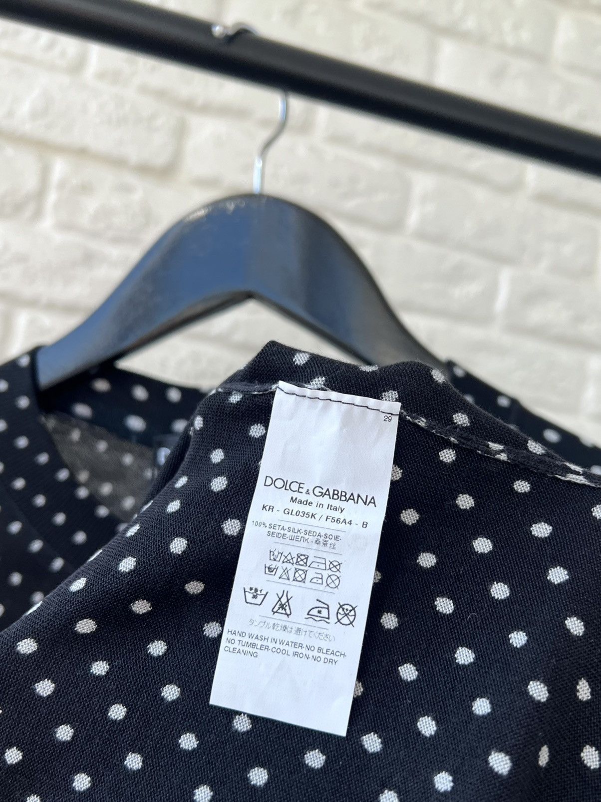 Dolce & Gabbana Dolce&Gabbana Silk Polka Dot Crew Neck Sweater Size US S / EU 44-46 / 1 - 6 Thumbnail