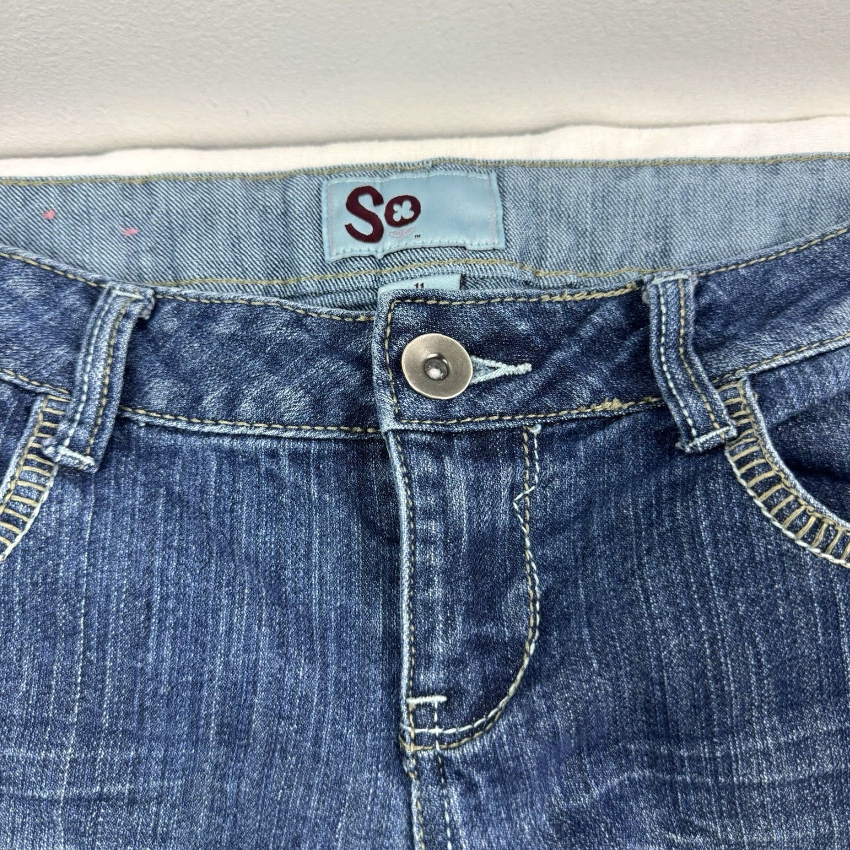Vintage VINTAGE SO Jeans Bootcut Women’s 11 Mid Waist Hippie Hipster 2000s Blue Size 32" / US 10 / IT 46 - 3 Thumbnail