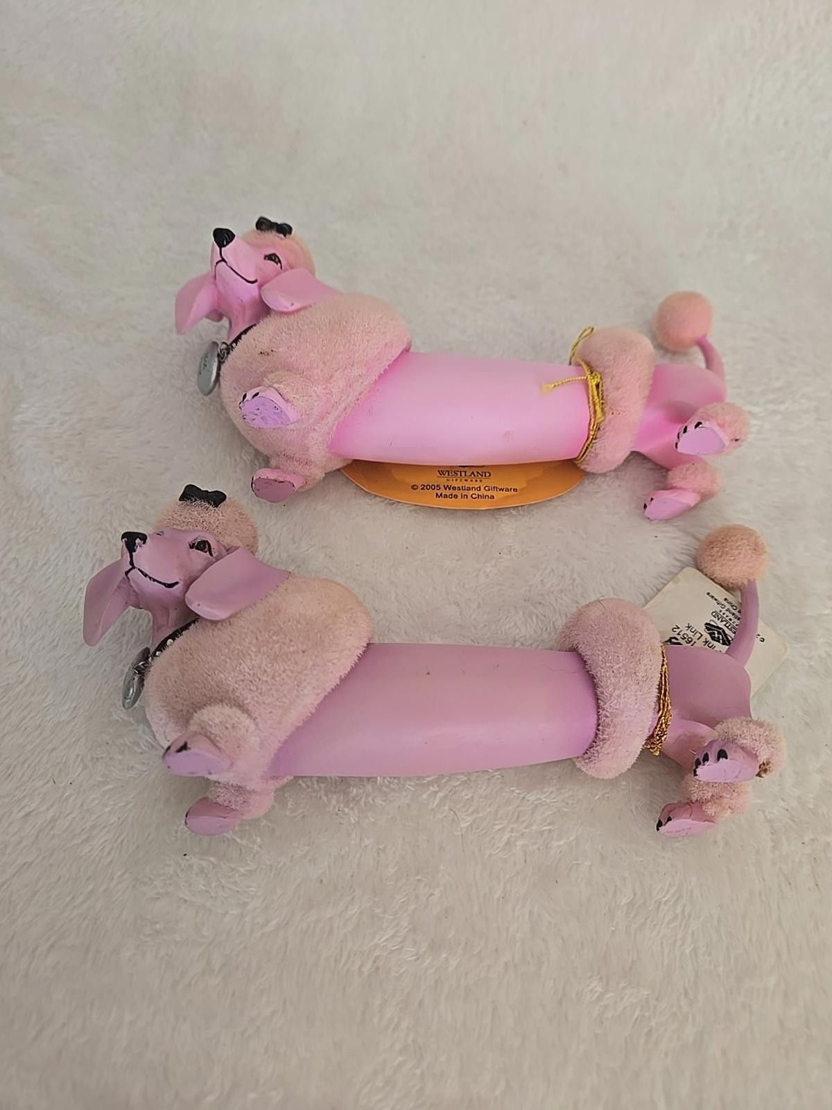 Other Westland Hot Diggity Dog 2005 Pink Link Poodles Dachshund Size ONE SIZE - 7 Thumbnail