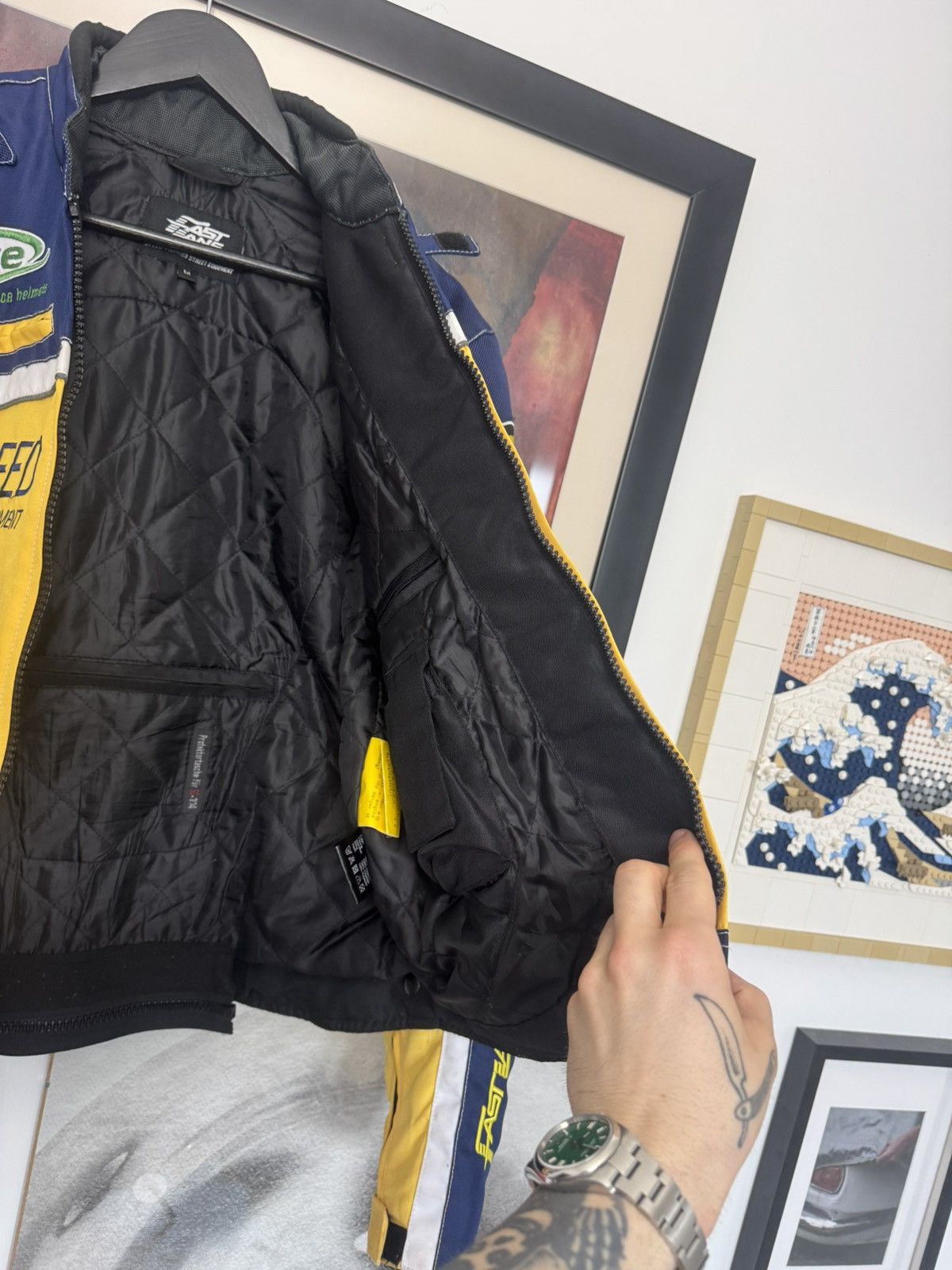 Vintage Vintage Y2k Bomber Racing Jacket Speed Fighter Rare Yellow Size US M / EU 48-50 / 2 - 5 Thumbnail