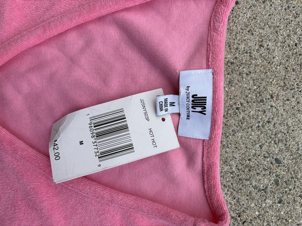 Juicy Couture × Juicy Couture Jeans × Vintage Vintage Y2K Juicy Couture Pink Cropped Terry Cloth Top Sz. M Size M / US 6-8 / IT 42-44 - 4 Thumbnail