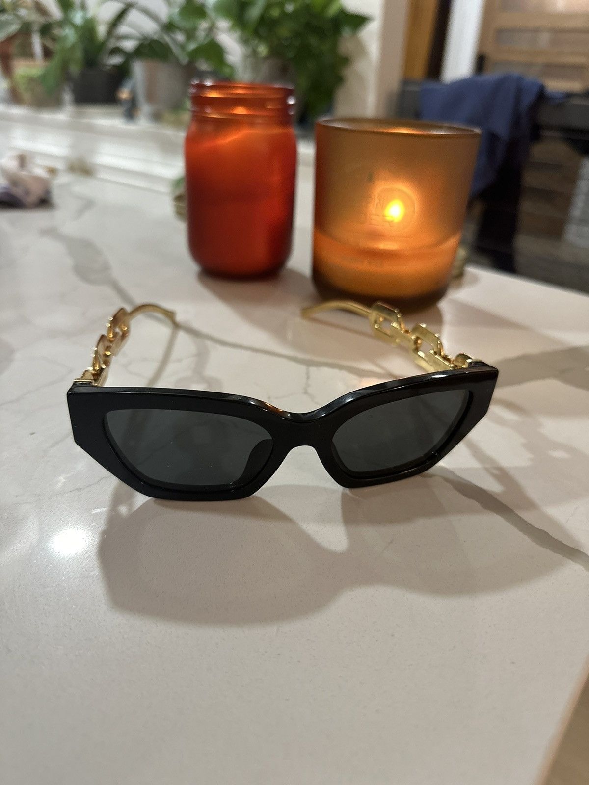Louis Vuitton Louis Vuitton Edge Gold Sunglasses Size ONE SIZE - 3 Thumbnail