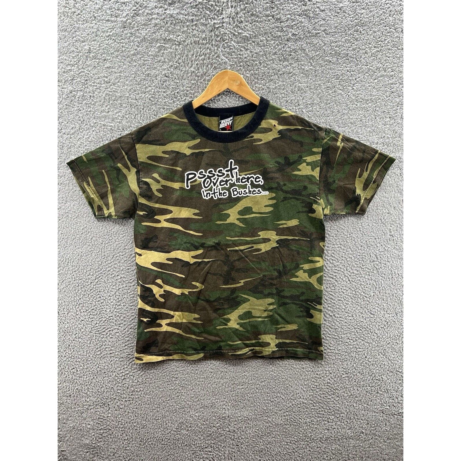 Other Top Heavy Pssst Over Here In The Bushes Camo T-Shirt Large Size US L / EU 52-54 / 3 - 1 Thumbnail
