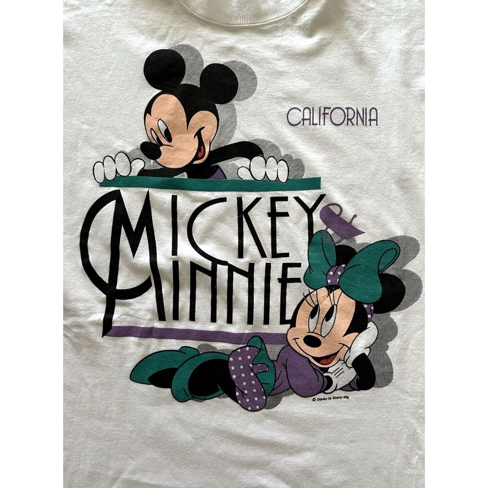 Vintage VINTAGE Sherrys Best Mickey & Minnie Mouse Shirt Mens L White California 90s Graphic Print Crew Neck Short Sleeve Cotton Disney Size US L / EU 52-54 / 3 - 2 Thumbnail