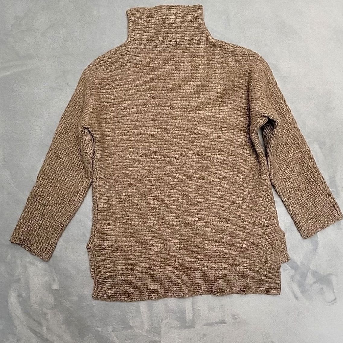 Ralph Lauren Bartolini Sweater Womens L Brown Wool Cashmere Mock Neck Italy Luxury Minimalist Size L / US 10 / IT 46 - 6 Thumbnail