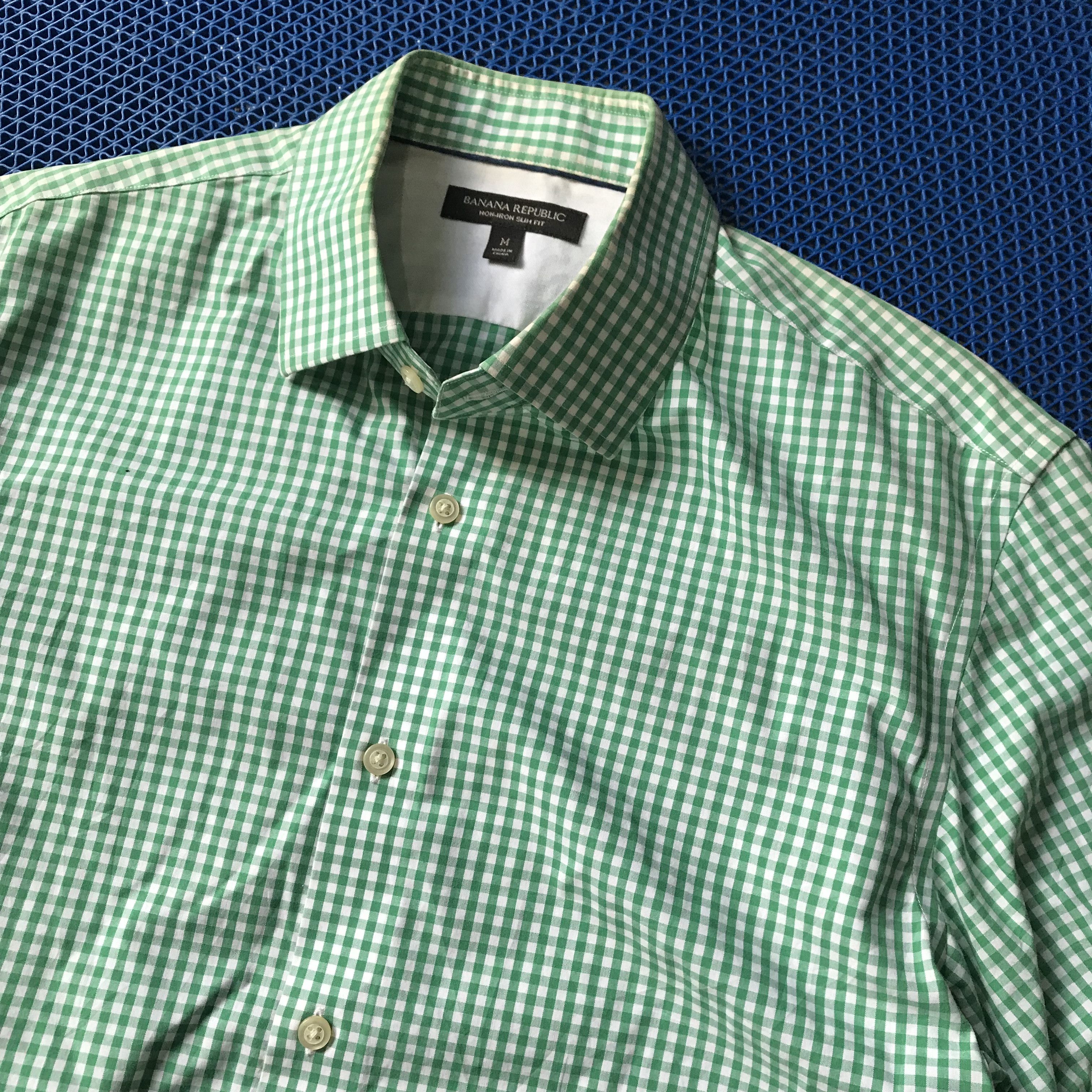 Banana Republic Banana Republic serenity Green gingham tartan size M officer Size US M / EU 48-50 / 2 - 7 Thumbnail