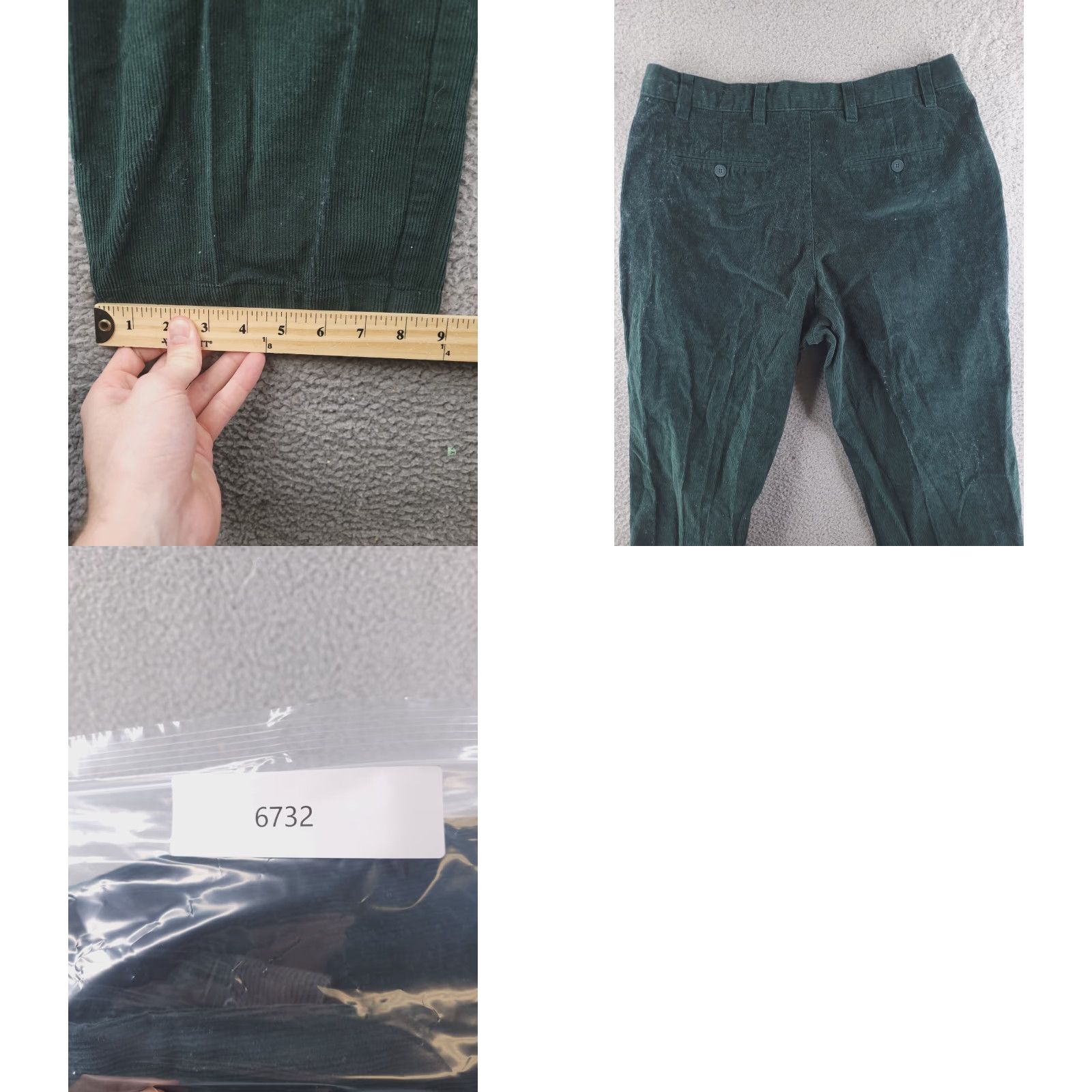 Vintage Linea Uomo Pants Mens 37x33 Green Corduroy Relaxed Fit Chino Cotton Vintage Size US 37 - 8 Thumbnail