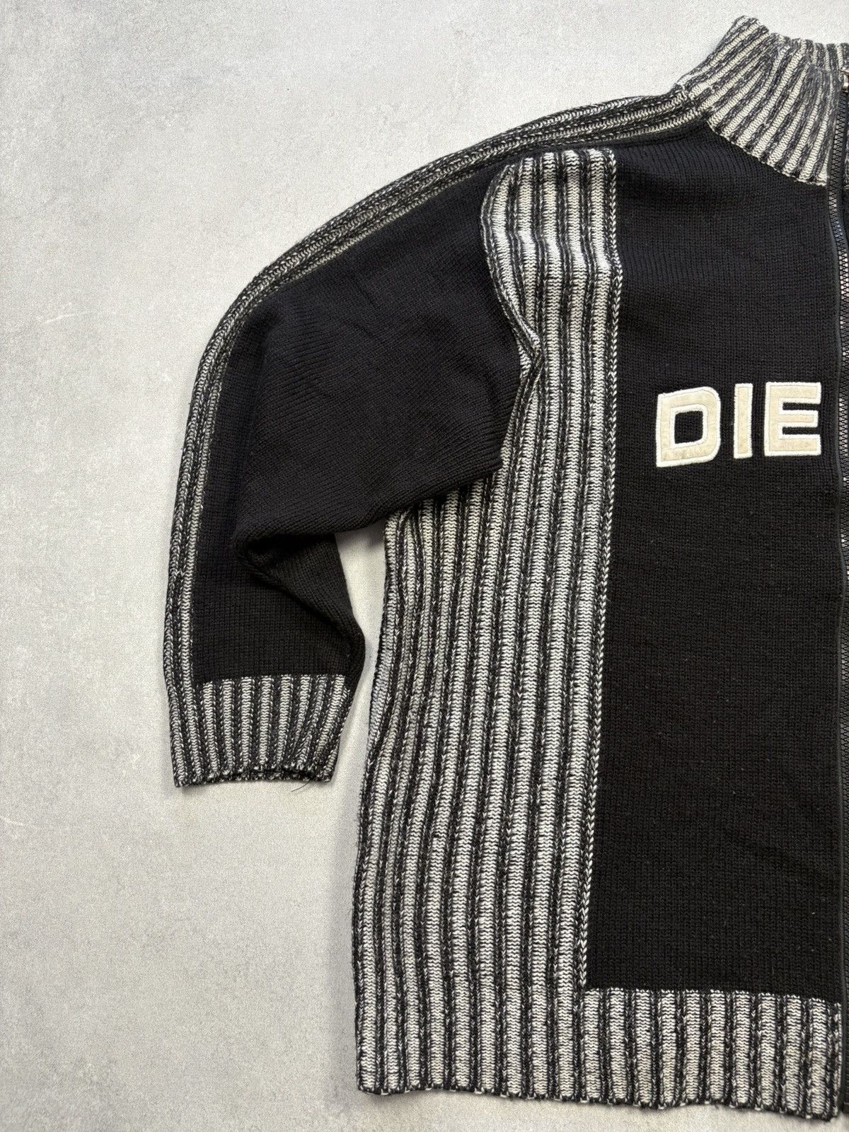 Diesel Vintage Diesel Knit Zip Up Sweater Jacket Bog Logo Opium Y2K Size US XL / EU 56 / 4 - 3 Thumbnail