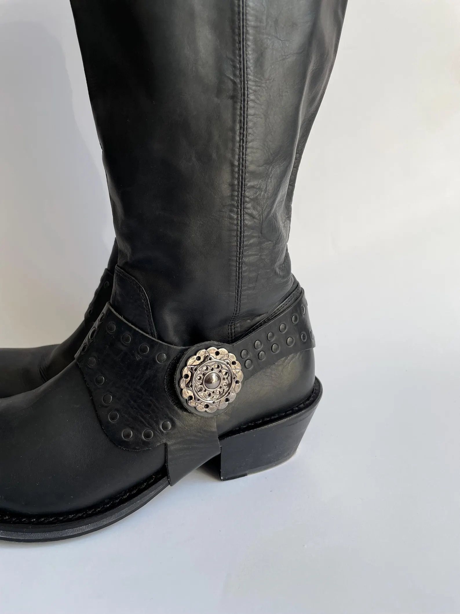 Marithe + Francois Girbaud Y2K Marithé François Girbaud Leather Riding Boots Size US 6.5 / IT 36.5 - 3 Thumbnail