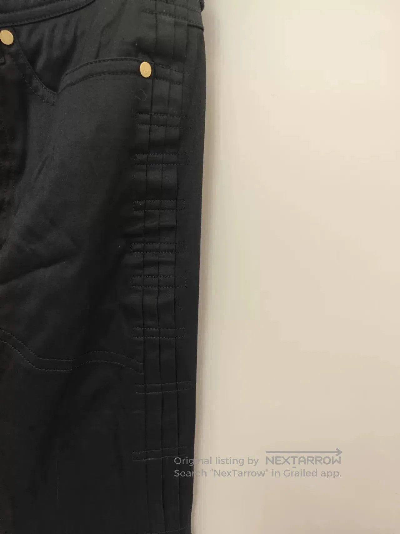 Japanese Brand Gucci Women's Black Casual Straight-Leg Pants. Size 39" - 3 Thumbnail