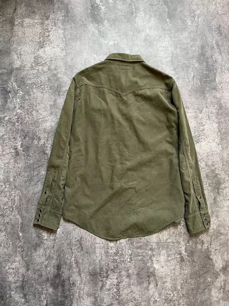 Saint Laurent Paris Saint Laurent Paris Olive Green Corduroy Pocket Shirt Size US S / EU 44-46 / 1 - 6 Thumbnail