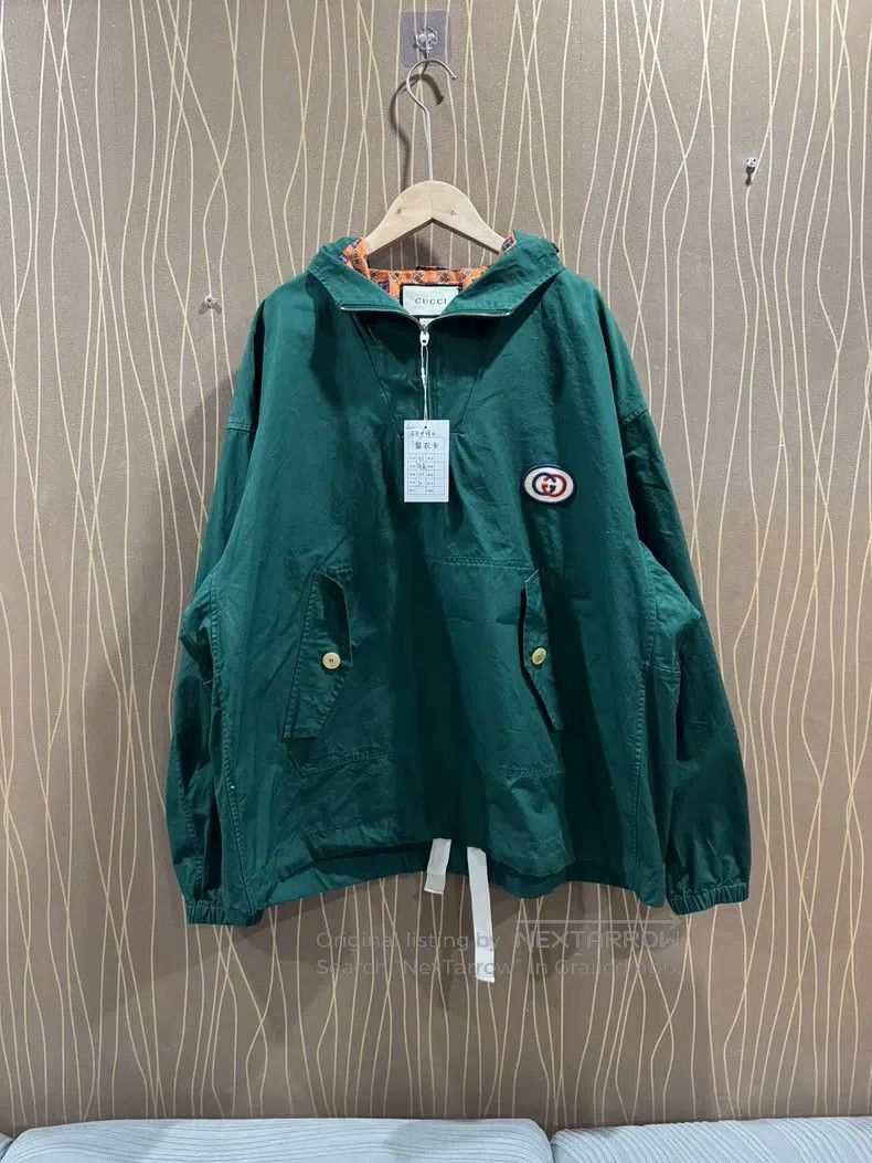 Gucci Gucci Half-zipper green windbreaker jacket Size US S / EU 44-46 / 1 - 1 Thumbnail