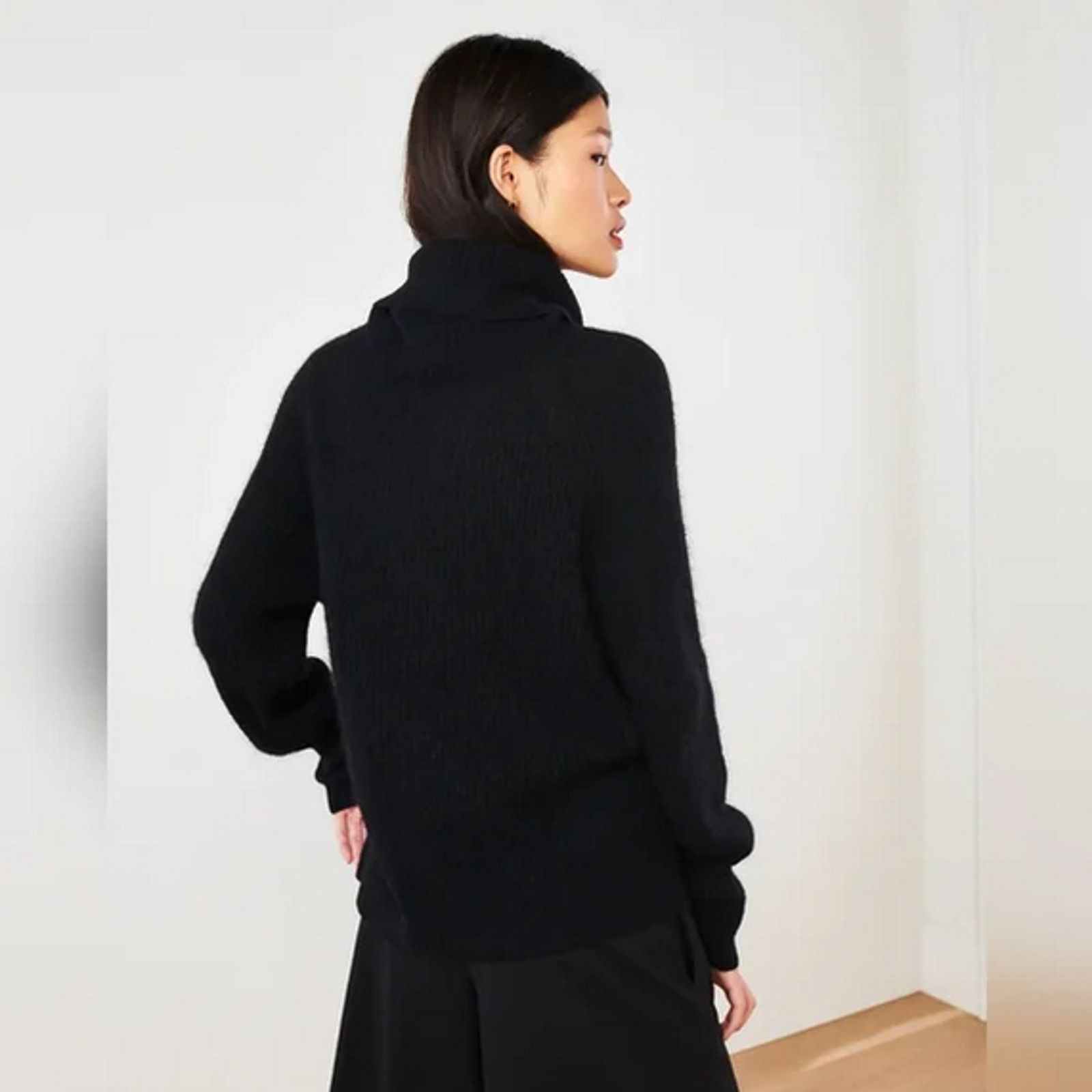 Quince Quince Baby Alpaca Wool Turtleneck XS NWT Black Size XS / US 0-2 / IT 36-38 - 4 Thumbnail