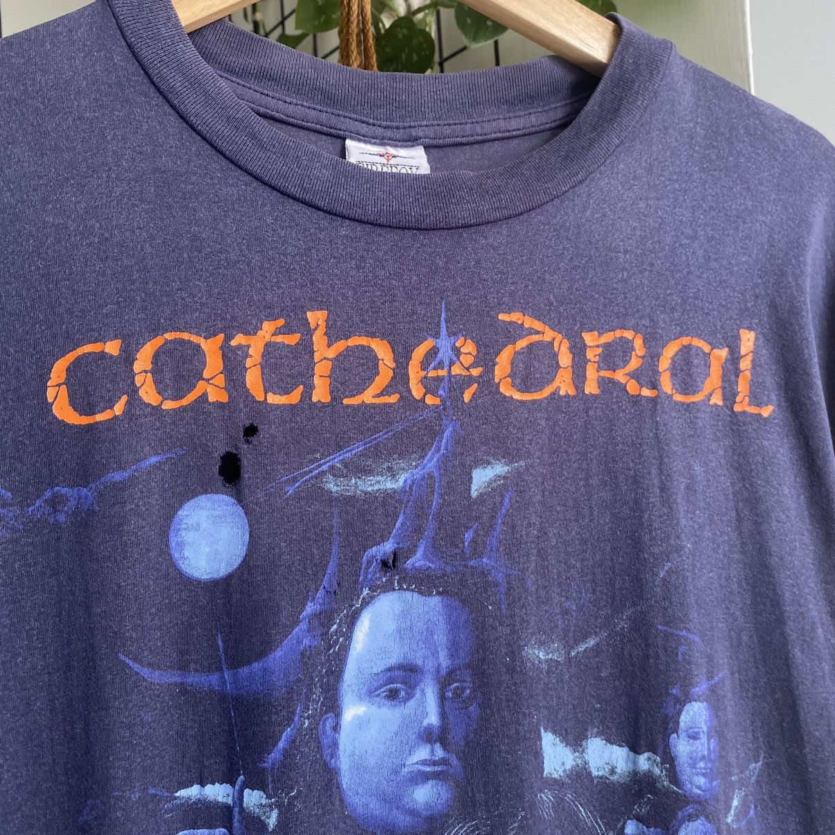 Band Tees Thrashed Faded Vintage 90s Cathedral UK Metal ERD GRUNGE TEE Size US XL / EU 56 / 4 - 8 Thumbnail