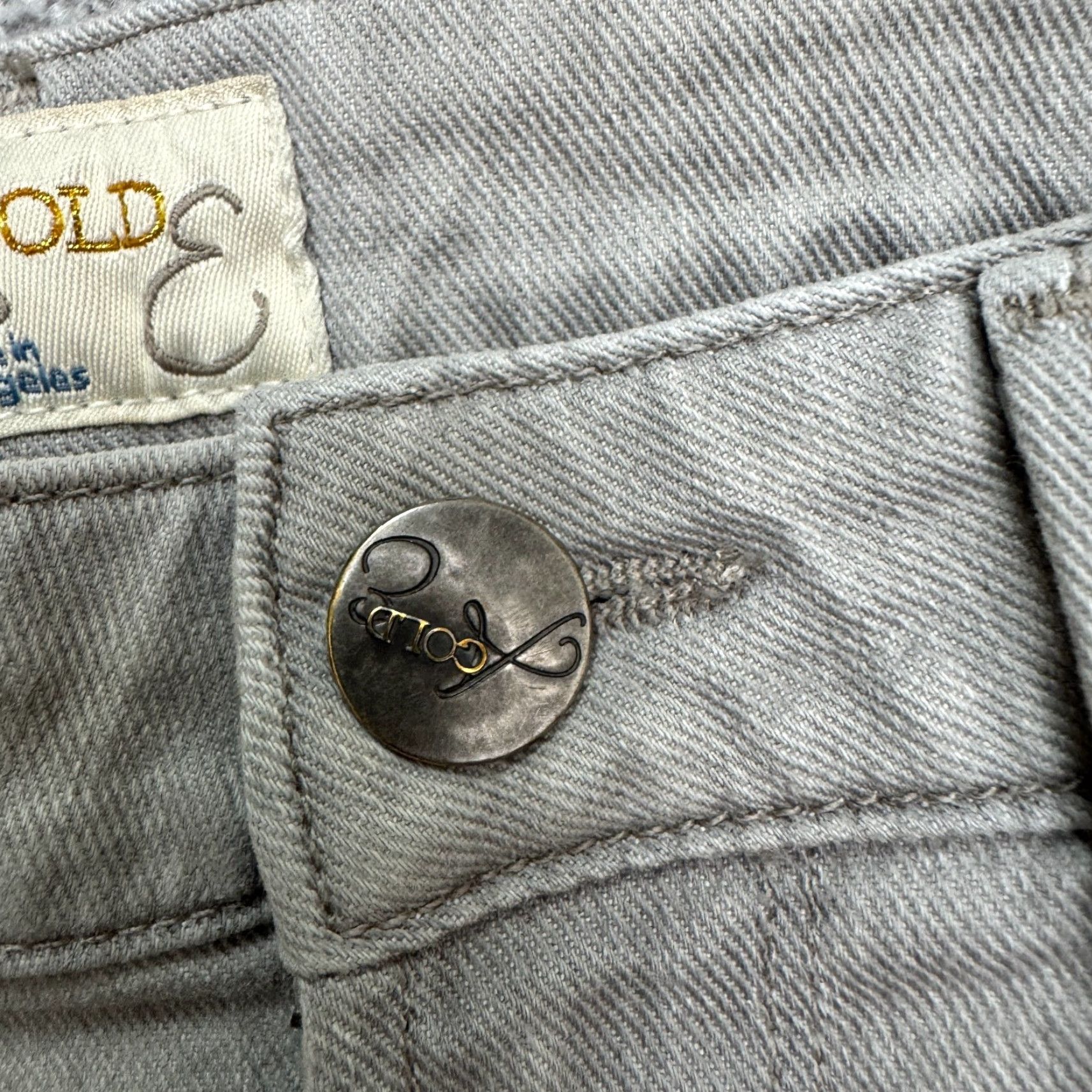 Agolde AGOLDE Chloe Mid Rise Skinny Denim Jeans Gray Womens 27 Cotton Stretch City Grunge USA Jeans Slim 5-Pocket Womens Size 27" / US 4 / IT 40 - 3 Thumbnail