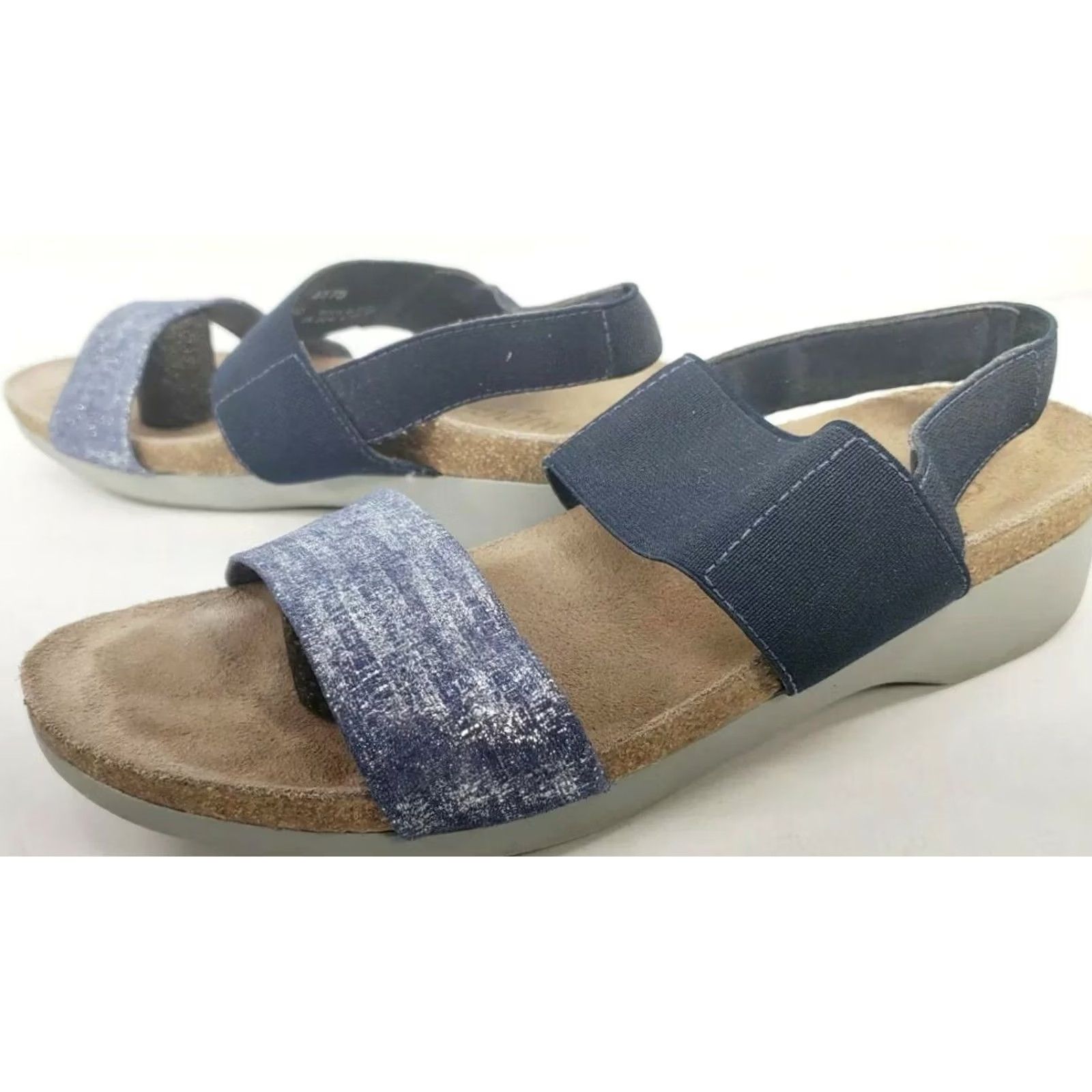 Vintage Munro Pisces Slingback Sandal Women's 6M Navy Blue Metallic Size US 6 / IT 36 - 4 Thumbnail