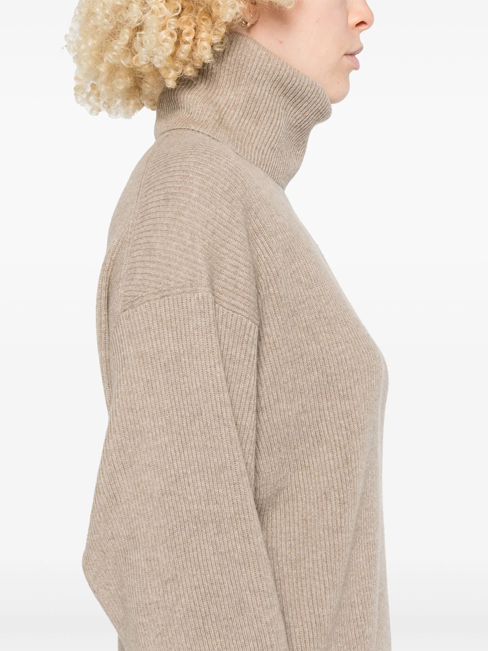 Brunello Cucinelli o1y0825 Turtleneck Sweater in Beige Size S / US 4 / IT 40 - 2 Thumbnail