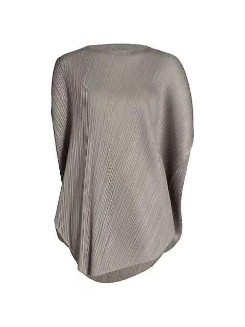 Pleats Please Issey Miyake Issey Miyake Grey pleated long-sleeved shirt Size XXL / US 16-18 / IT 52-54 - 1 Thumbnail