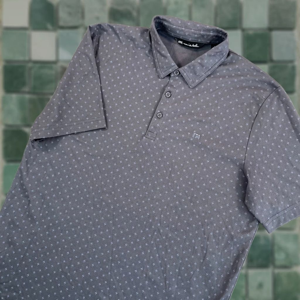TravisMathew Travis Mathew Shirt Mens L Gray Eagle Peak Golf Polo Men Heather Dark Grey Performance Size US L / EU 52-54 / 3 - 1 Thumbnail