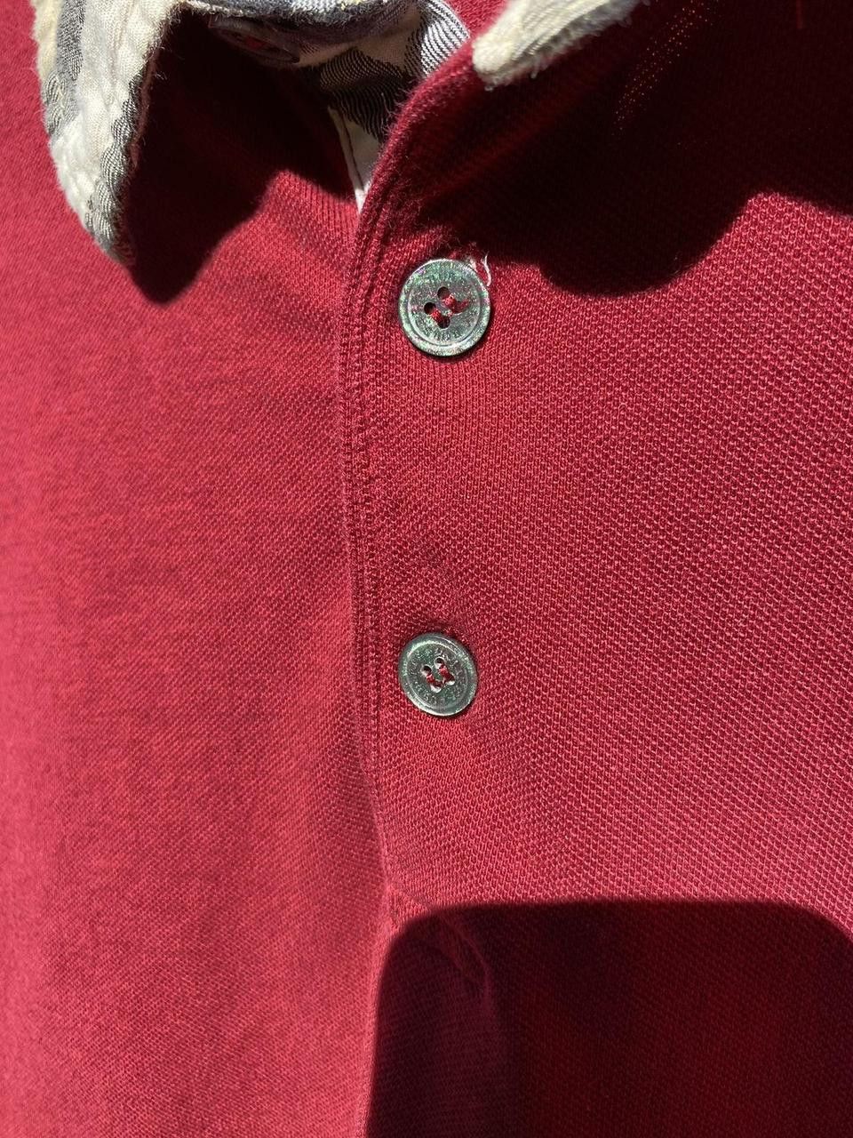 Burberry 90s Burberry’s London England Garnet Polo Button up XL Size US XL / EU 56 / 4 - 3 Thumbnail