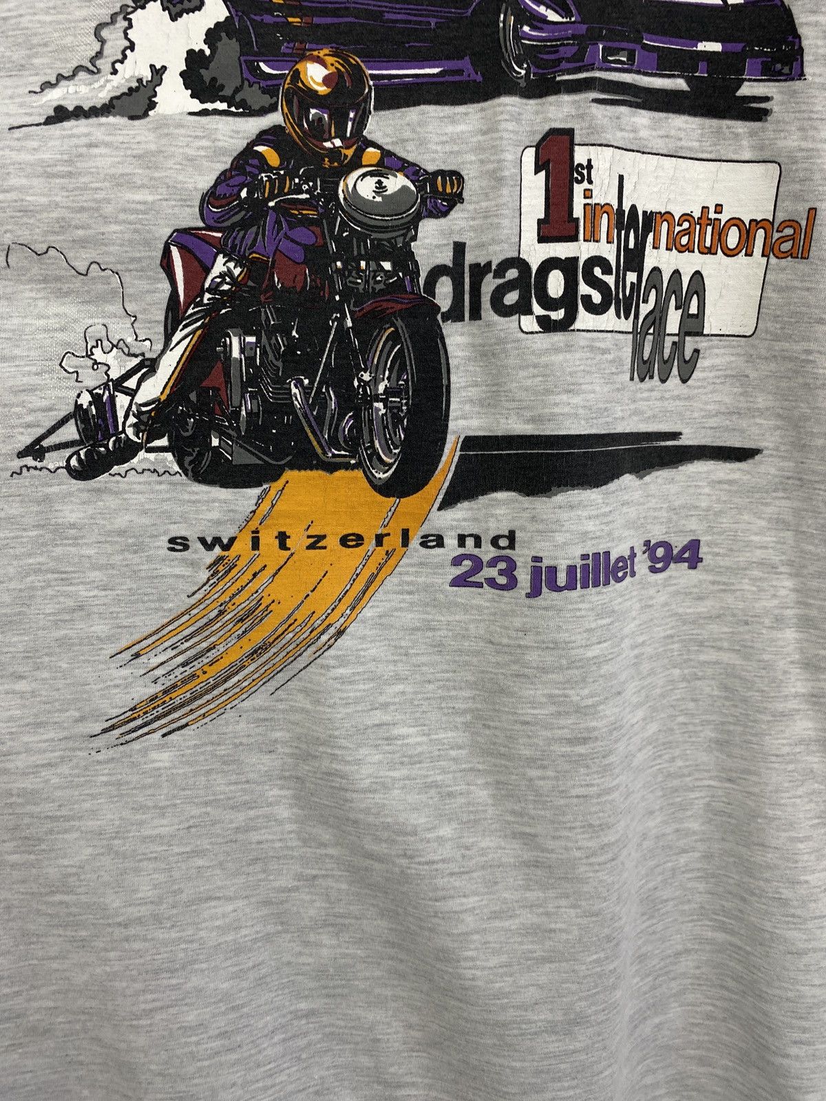 NASCAR 🇨🇭 Vintage 1994 NASCAR Switzerland Payerne T-Shirt Y2K Rare Size US L / EU 52-54 / 3 - 5 Thumbnail