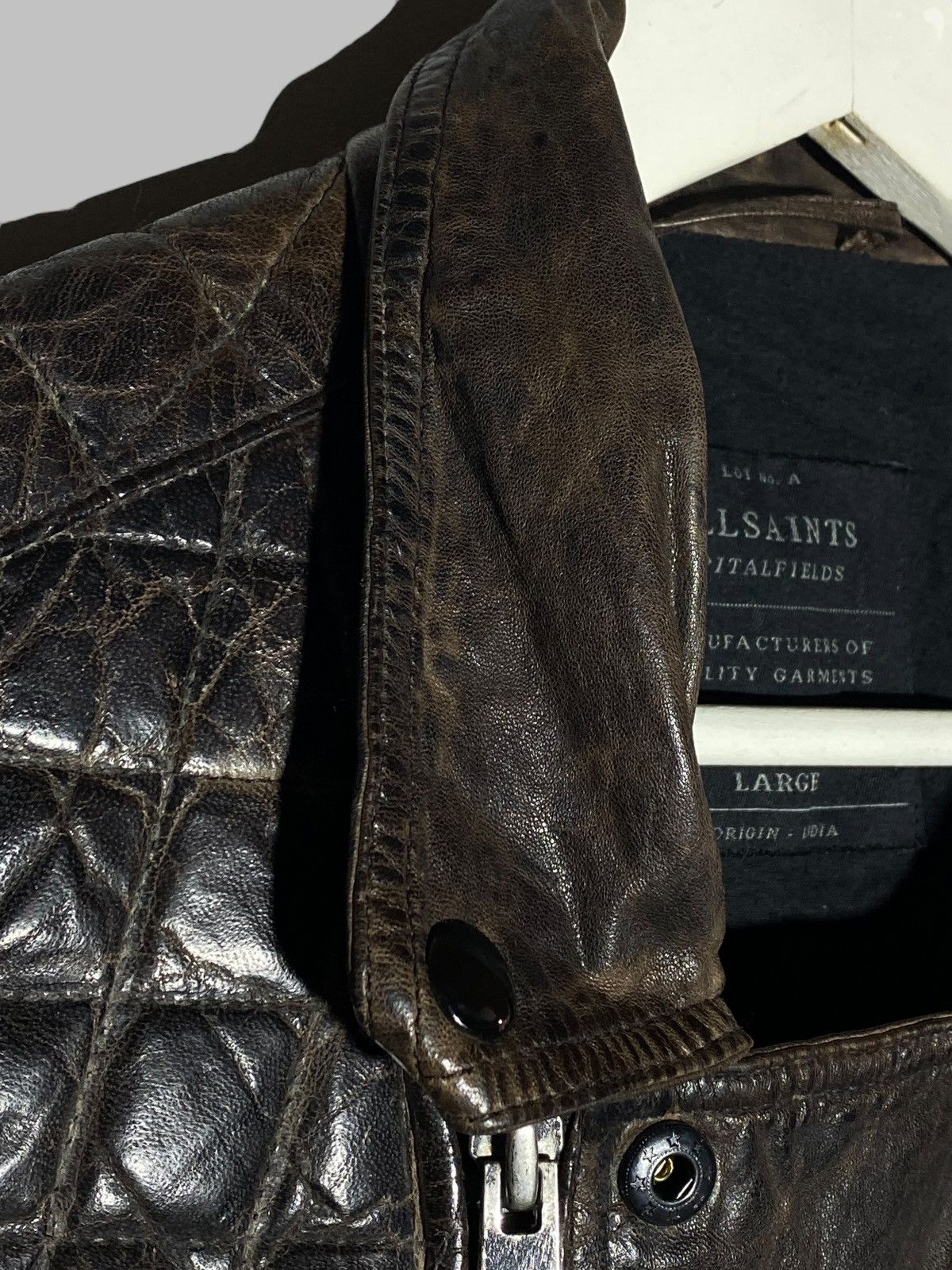Allsaints Allsaints Drought Leather Biker Jacket Size US L / EU 52-54 / 3 - 17 Thumbnail