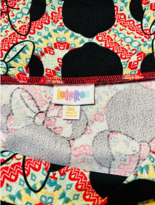 Other Disney LuLaRoe Minnie Mouse Paisley Pencil Skirt – Size 3XL Size 38" / US 16 / IT 52 - 3 Thumbnail
