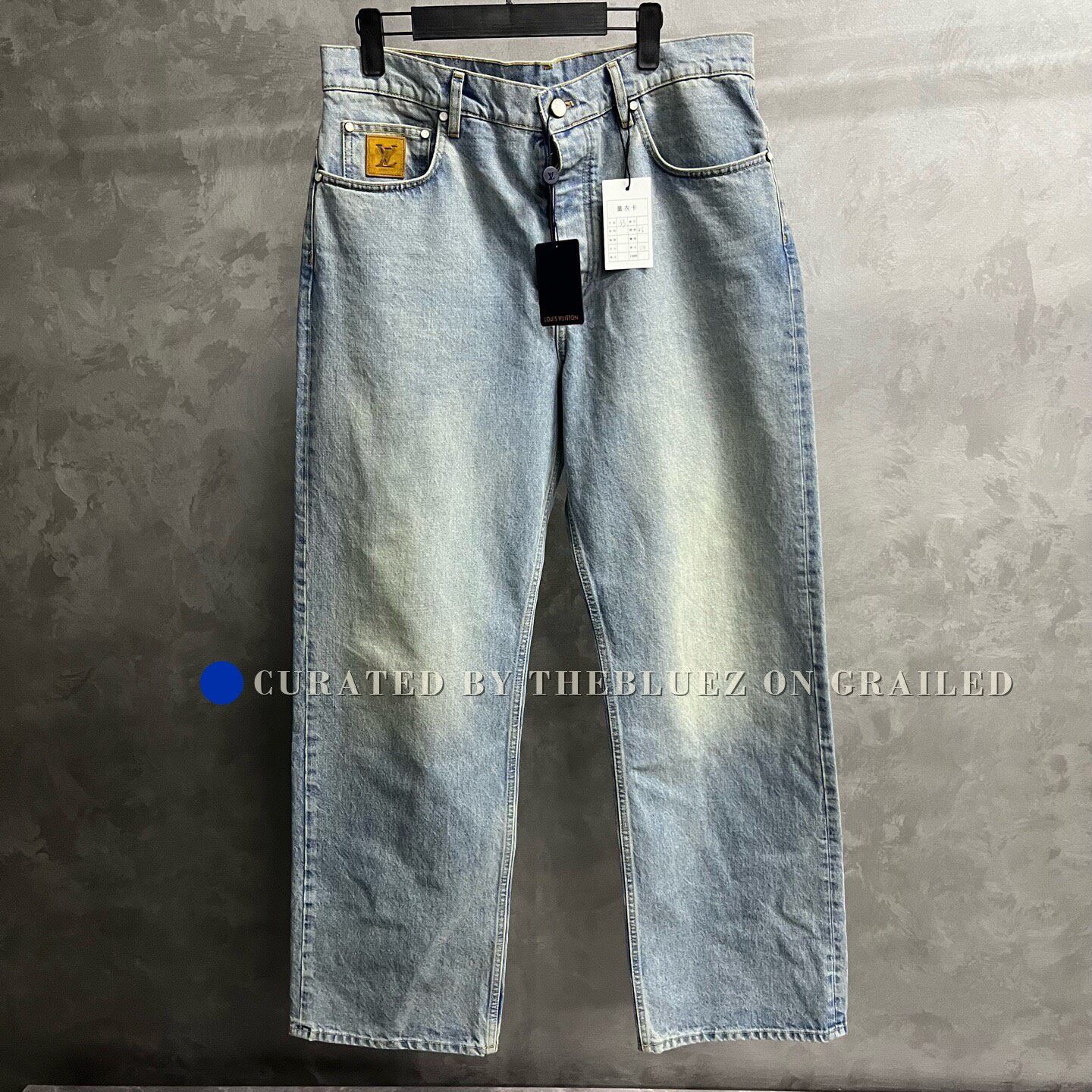 Louis Vuitton Louis Vuitton 25 Blue Cotton Washed Jeans Size US 33 - 1 Thumbnail