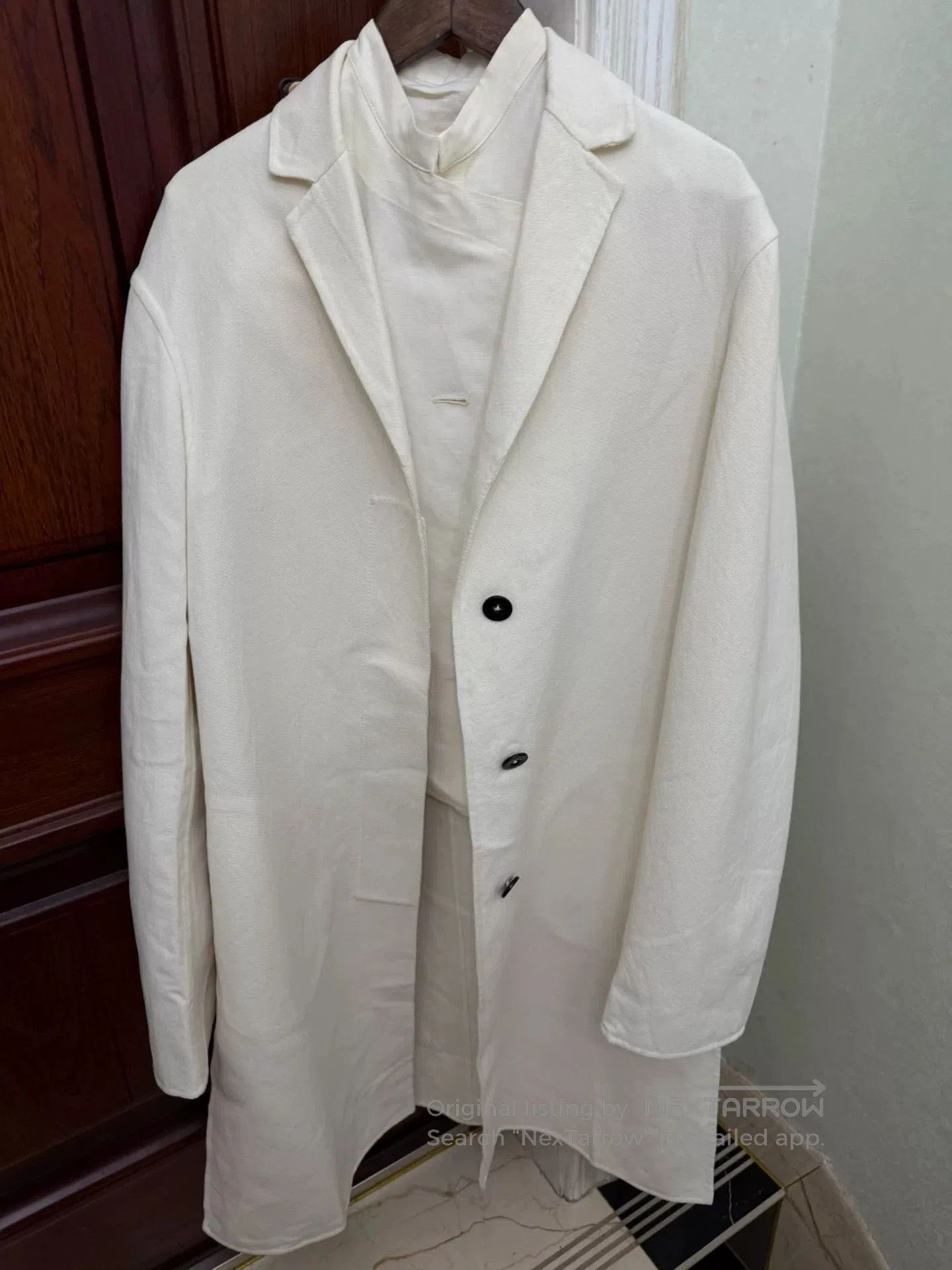 Jil Sander Long Coat Two-Piece Set.