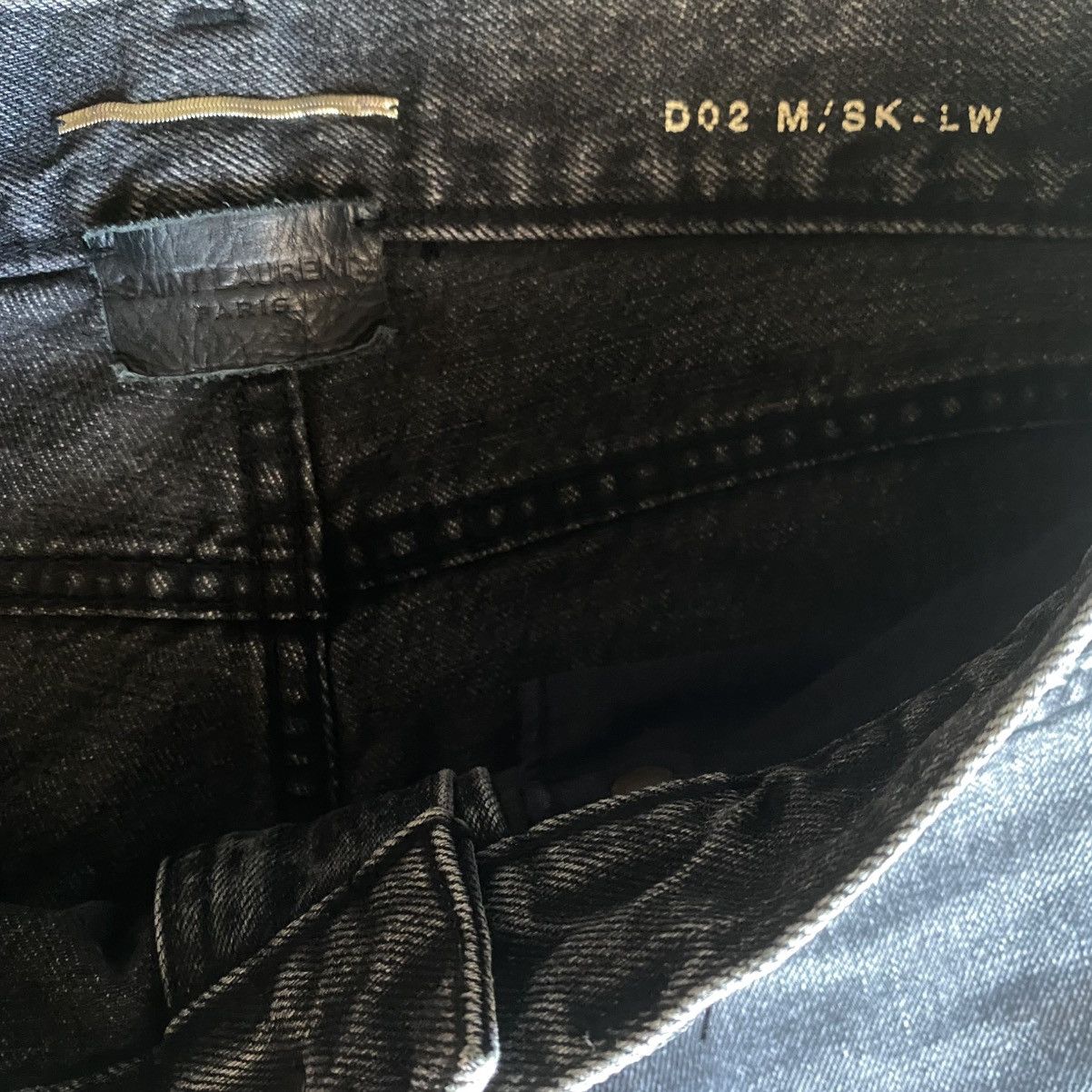 Saint Laurent Paris Fall17 Back Logo Embroidered Jeans Size US 27 - 8 Thumbnail