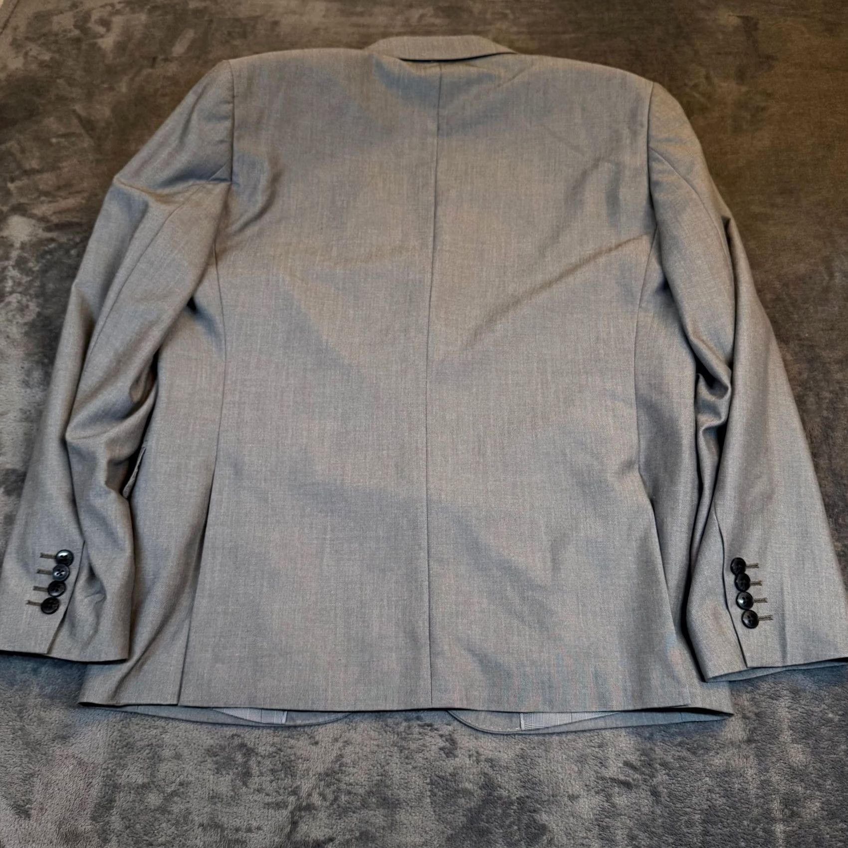 Vintage J.Ferrar Slim Fit Suit Jacket & Vest 42 Short Gray Two Piece Set Mens Size US 42 / EU 58 - 6 Thumbnail