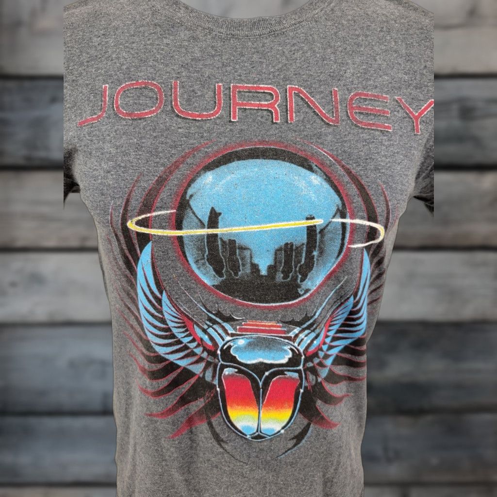Fruit Of The Loom Journey Tour Band Mens Short Sleeve Graphic Tee Size SMALL Gray Nike? Size US 29 - 1 Thumbnail