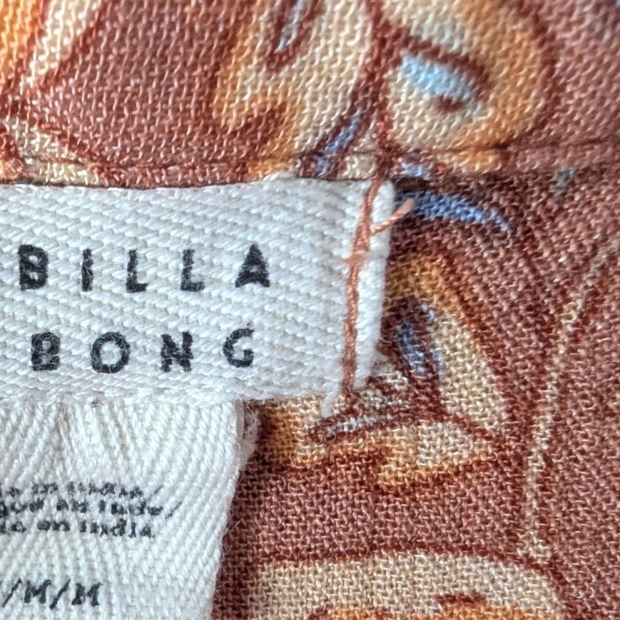 Billabong Billabong Floral Button Down Long Sleeve Blouse Top Orange Pink Blue Women's M Size M / US 6-8 / IT 42-44 - 5 Thumbnail