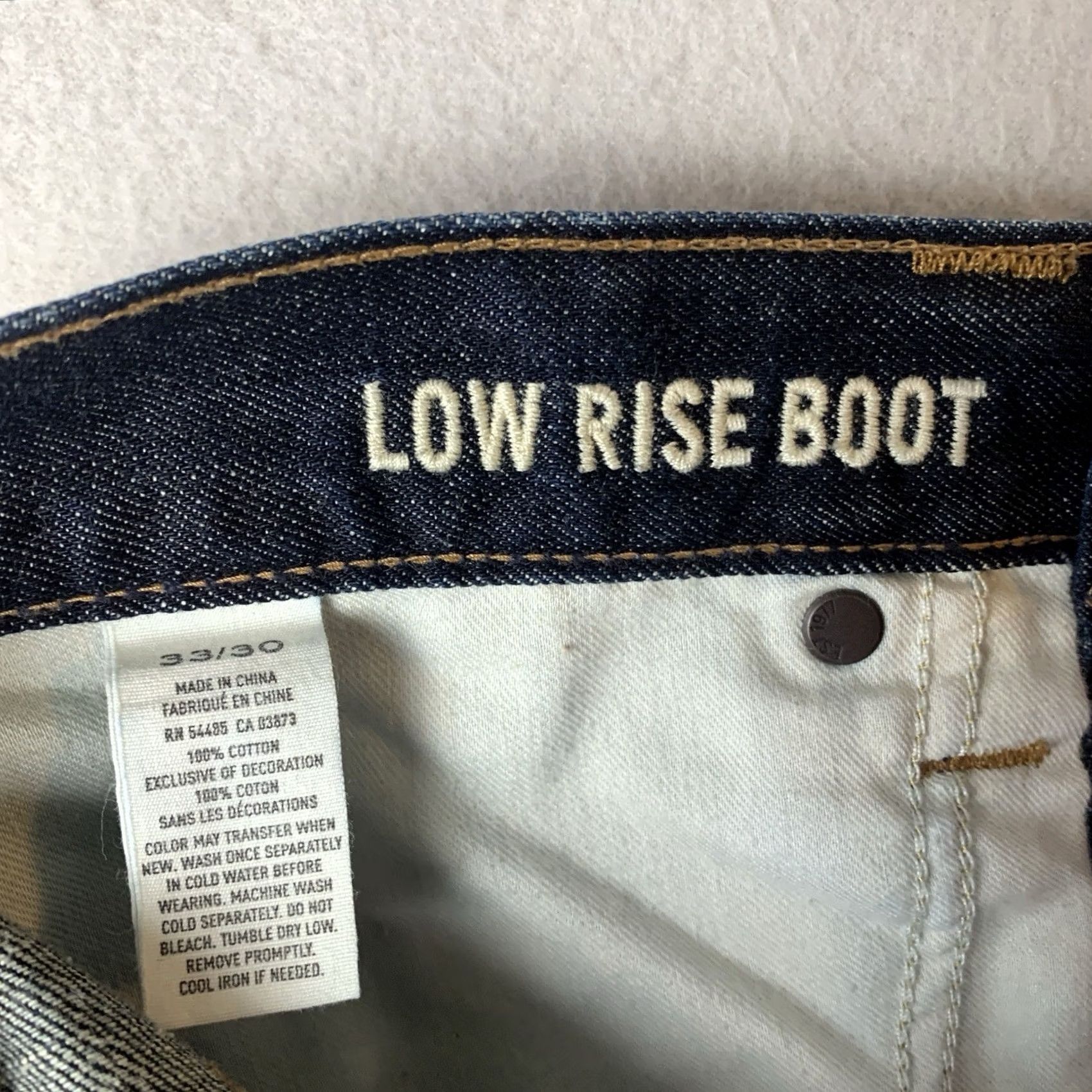 Vintage American Eagle Jeans Mens 33x30 Blue Low Rise Bootcut Regular Inseam 30in Denim Cotton Zipper Button Logo Size US 33 - 4 Thumbnail
