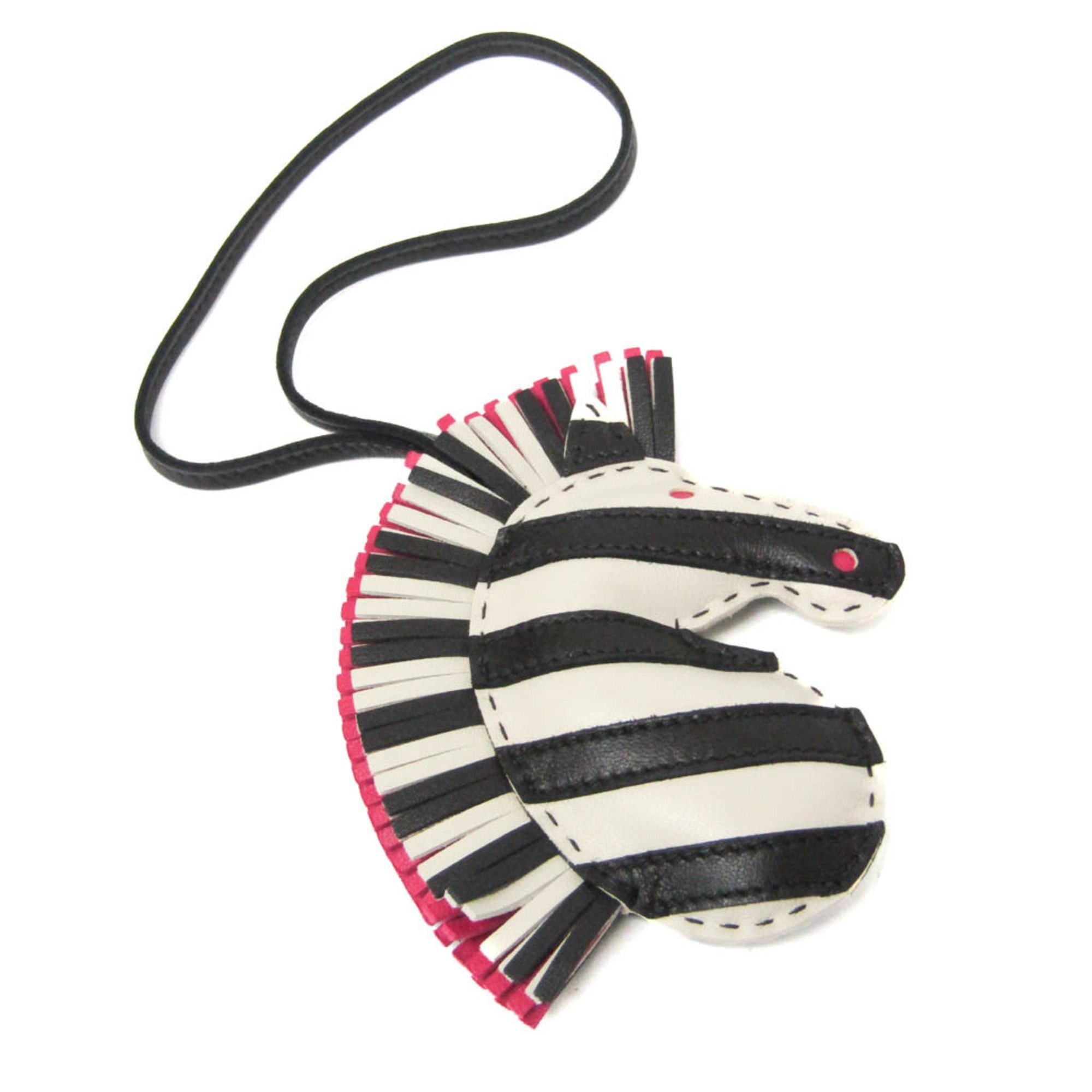 Hermes Hermes Agneau Milo Handbag Charm Black,Ivory,Pink GEE GEE SAVAN Size ONE SIZE - 1 Thumbnail