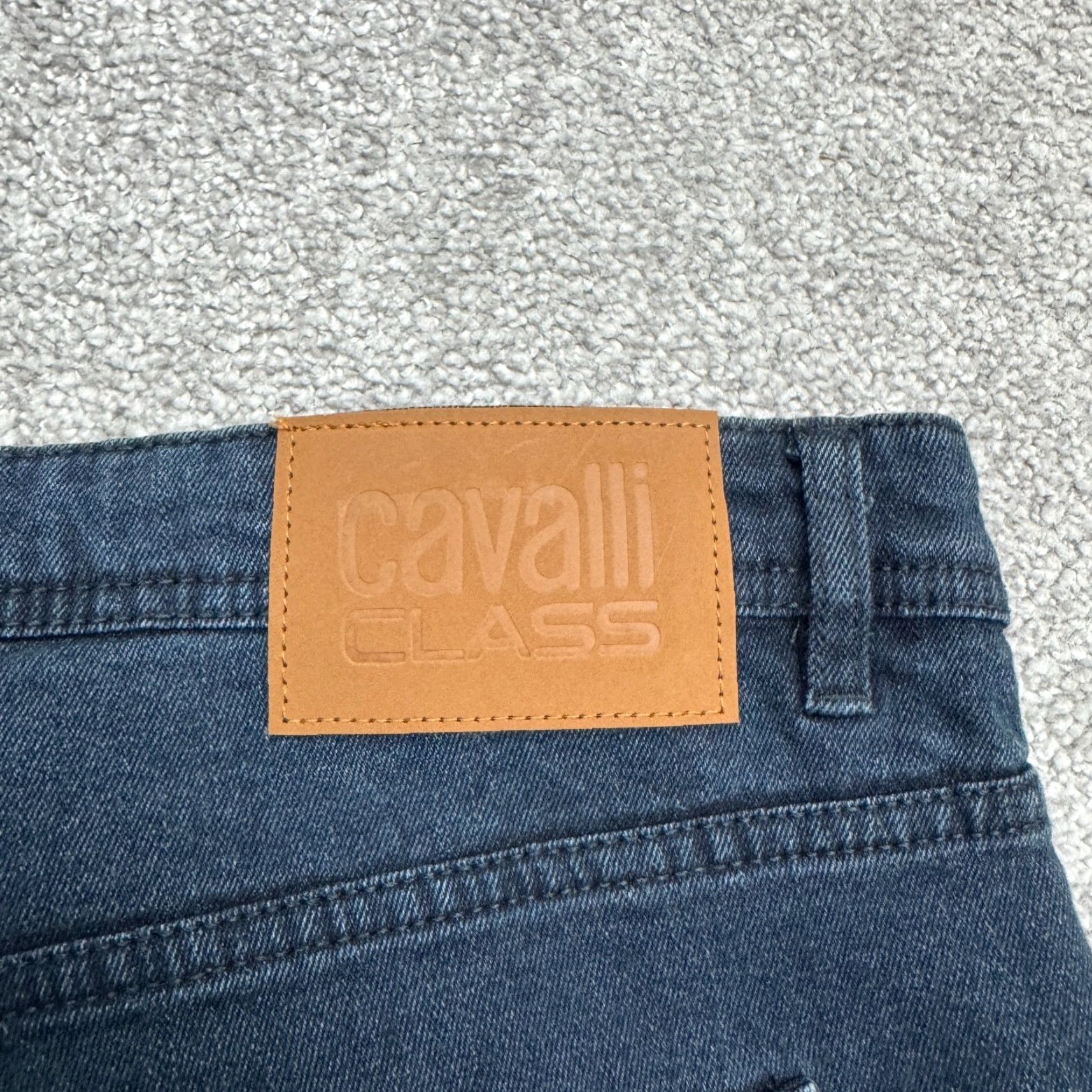 Cavalli Class Cavalli Class Jeans - Men - 40 - Distressed Straight Leg Denim - Blue Dark Wash - 5-Pocket - Regular Fit Size US 40 / EU 56 - 5 Thumbnail