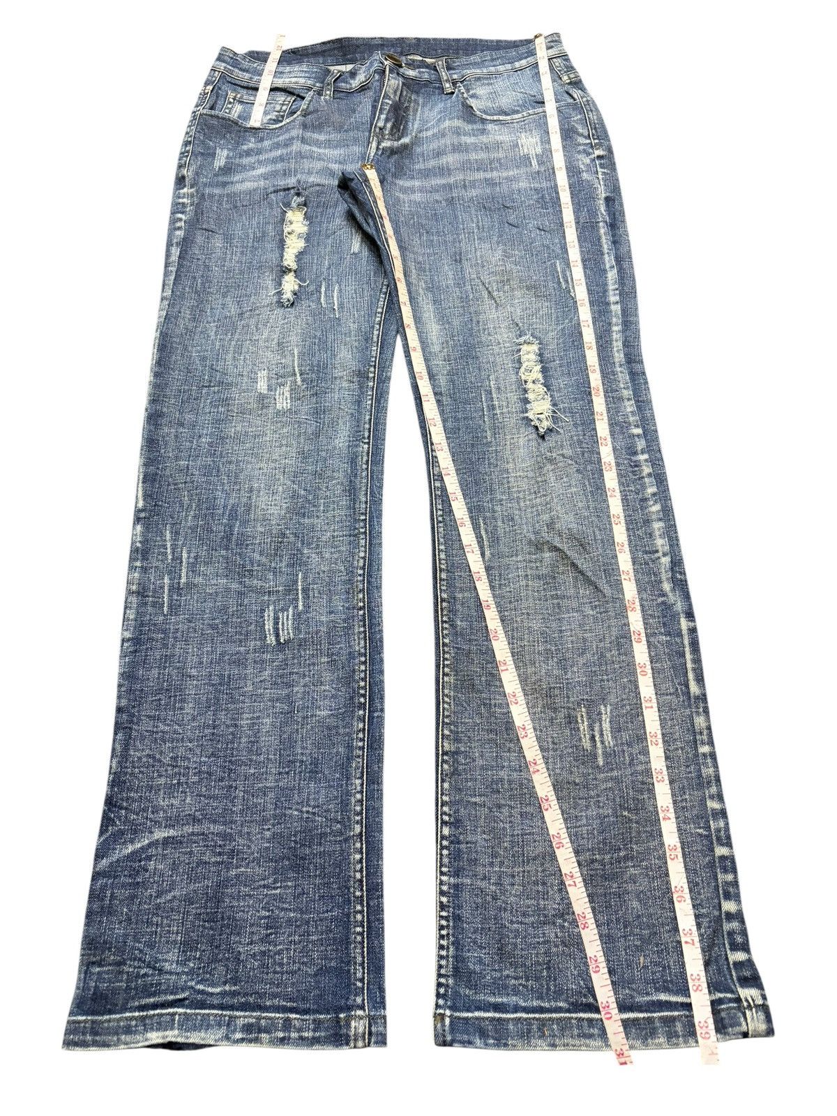 Edwin Vintage Japanese Brand Faded Wash Distressed Jeans Size 31" - 7 Thumbnail