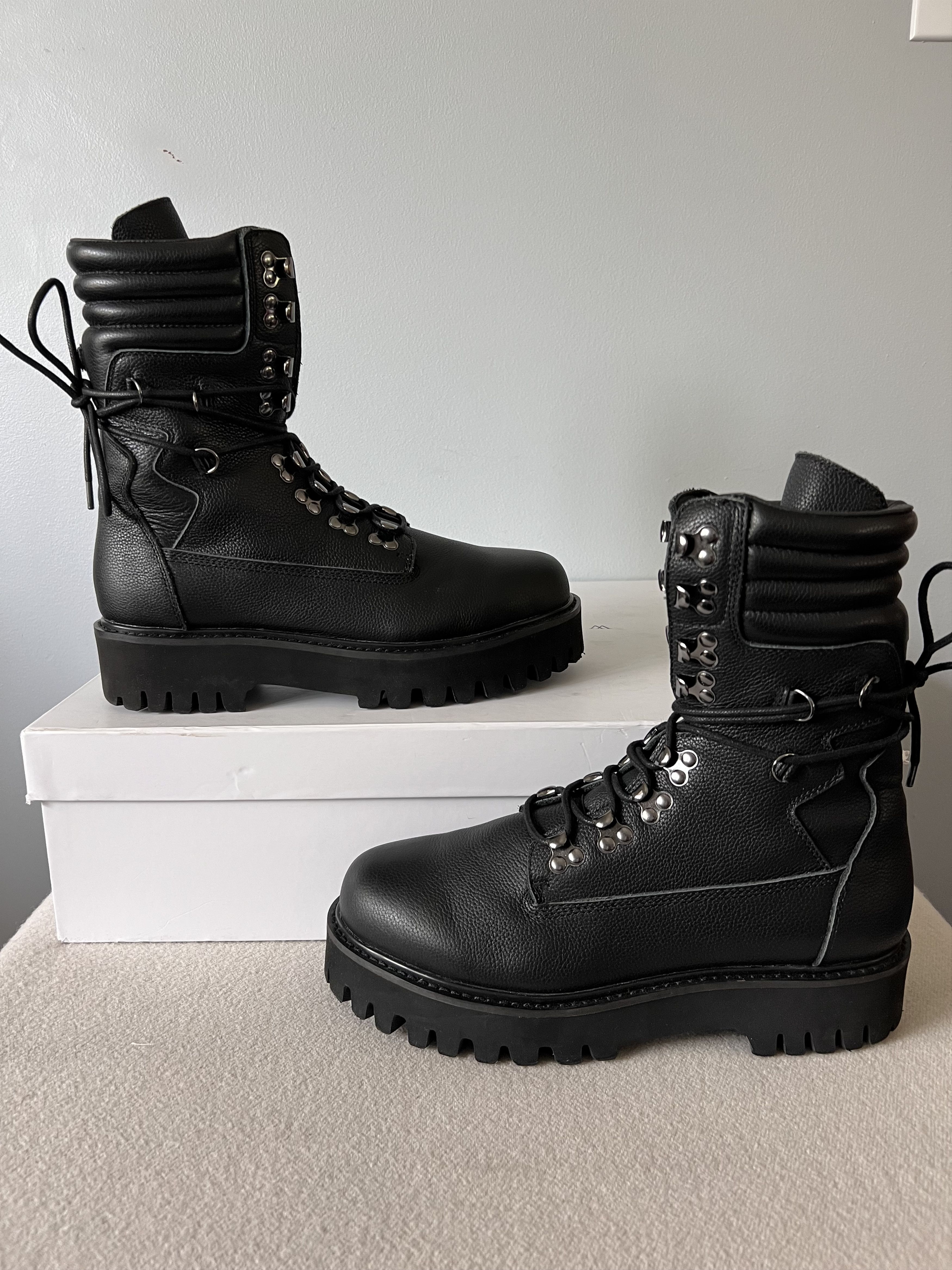 Who Decides War Who Decides War Leather Field Boots in Black Size US 9 / EU 42 - 2 Thumbnail