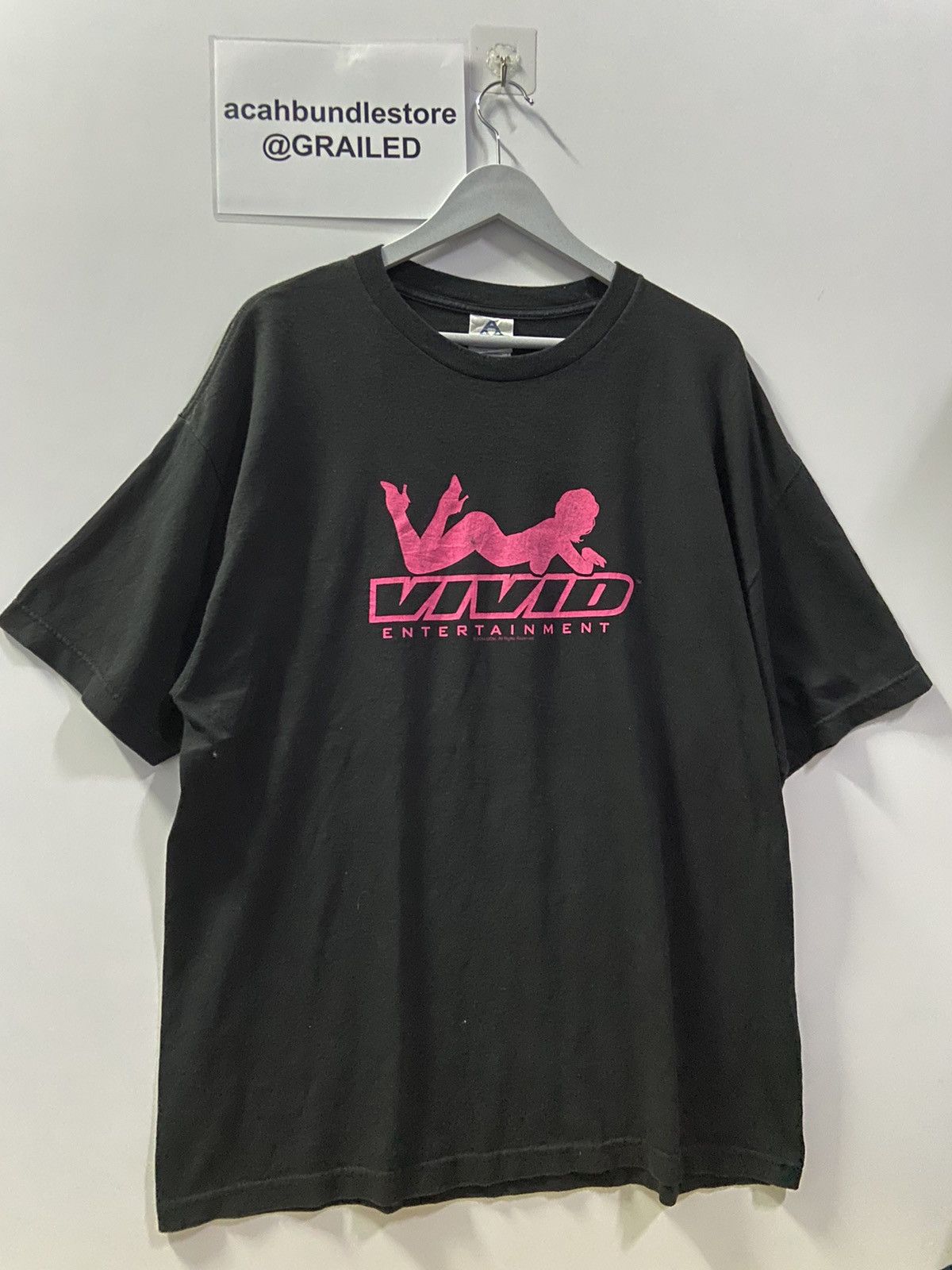 image of Vivid Entertainment Vintage 2004 Porn Star Movie Tee Shirt in Black, Men's (Size XL)