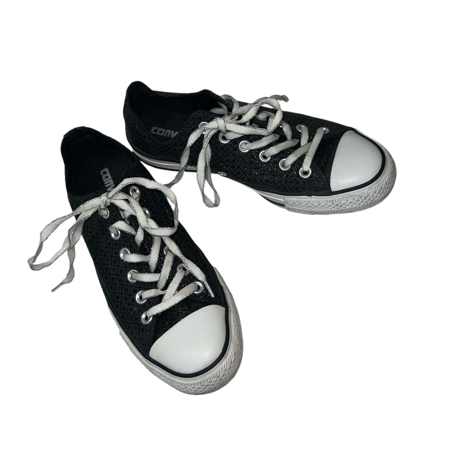 Converse CONVERSE CT All Star Black Beluga Diamond Low Tops SZ 8 Size US 8 / IT 38 - 2 Thumbnail