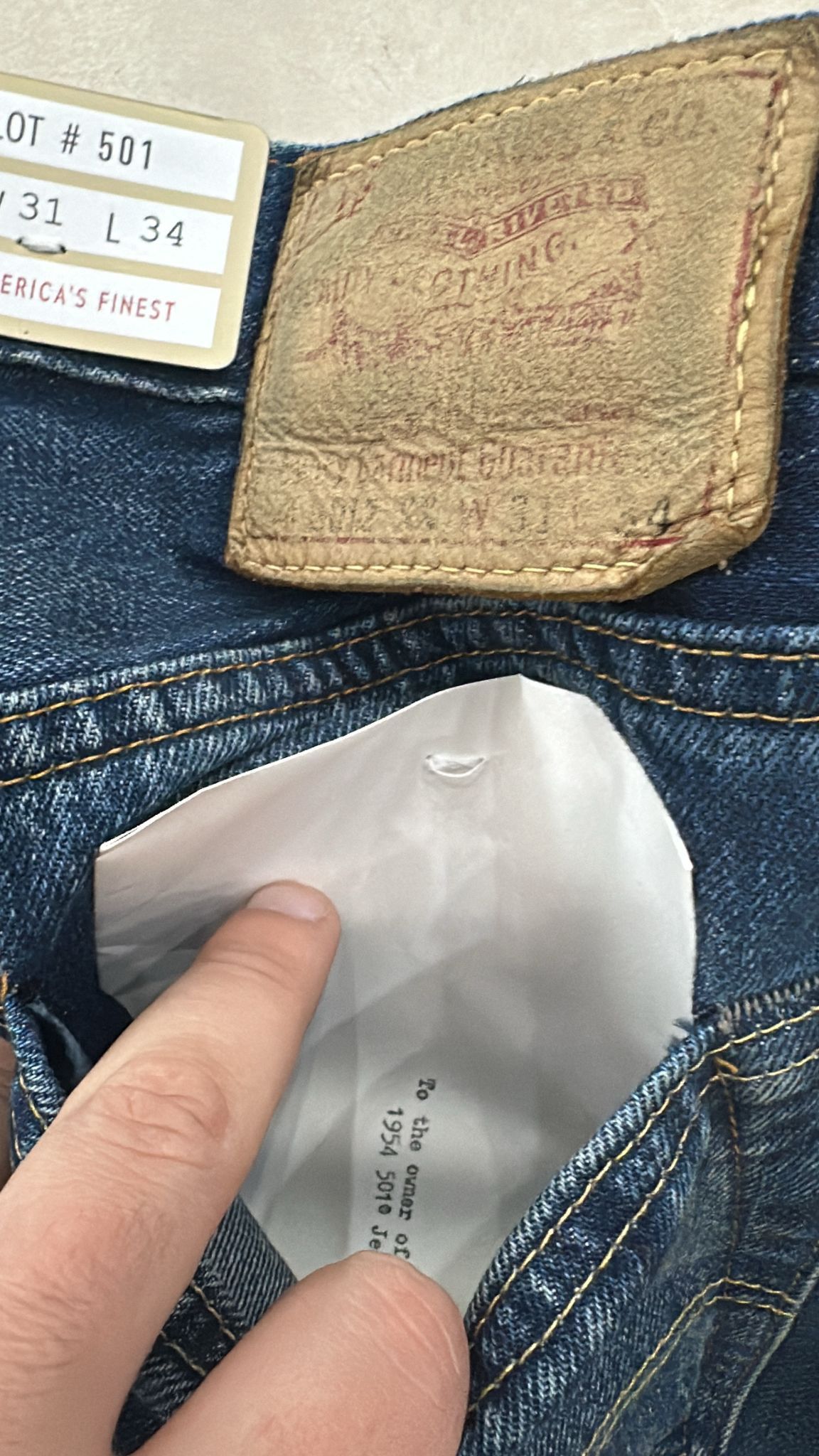 Levi's Vintage Clothing LVC Levi's Vintage Clothing 1954 501XX BigE Selvedge Jeans Size US 31 - 4 Thumbnail