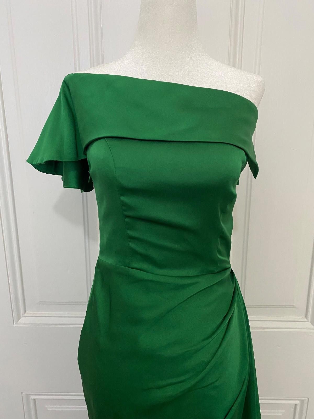 Other AMITY Asymmetric Neck Dress in Emerald Green (MEDIUM) Size M / US 6-8 / IT 42-44 - 3 Thumbnail