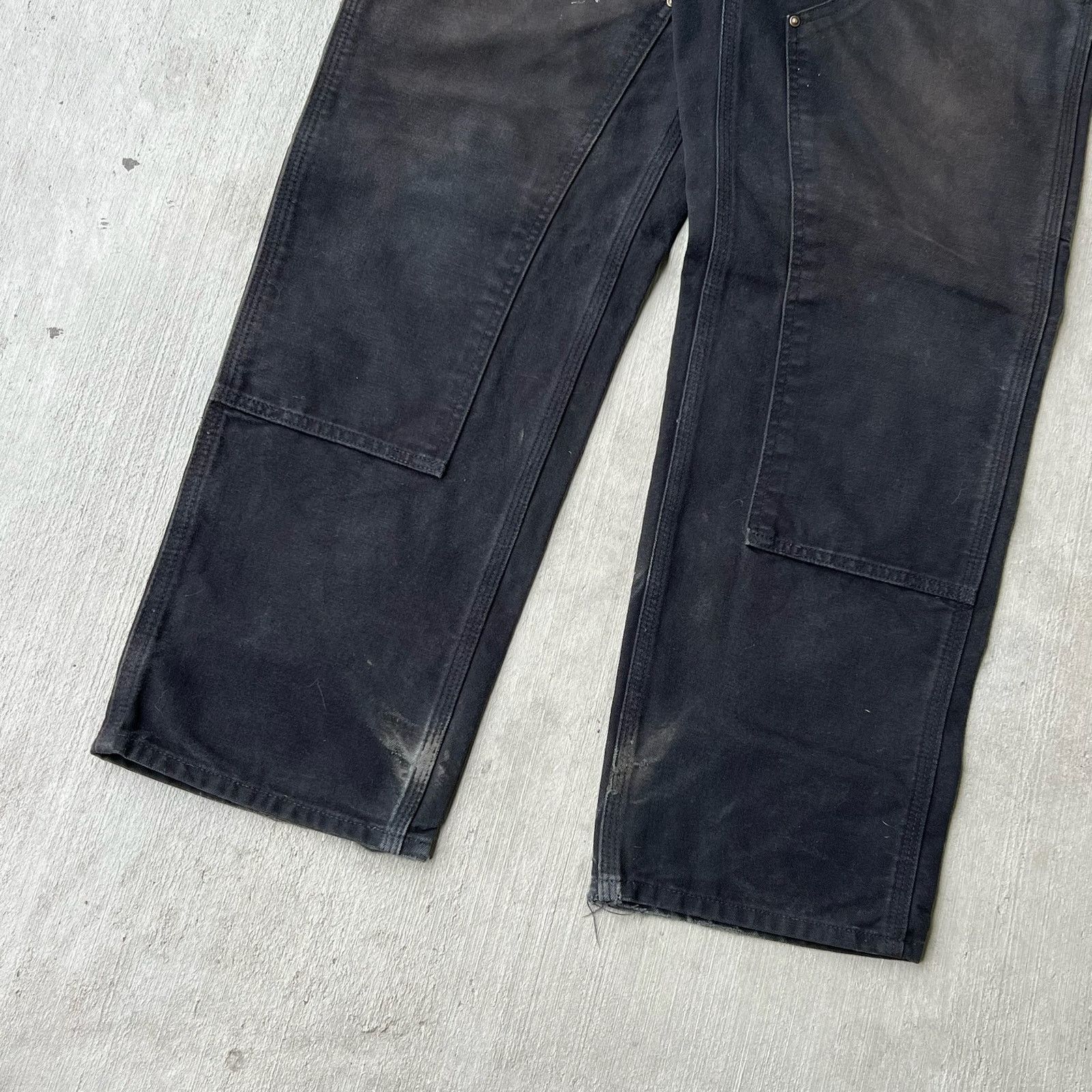Carhartt × Vintage Carhartt faded black double knee work wear carpenter pants Size US 33 - 3 Thumbnail