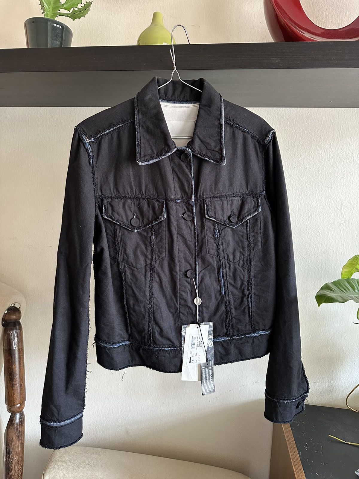 Maison Margiela FW04 Artisanal Maison Margiela Black Overlay Jacket Size US XS / EU 42 / 0 - 1 Thumbnail