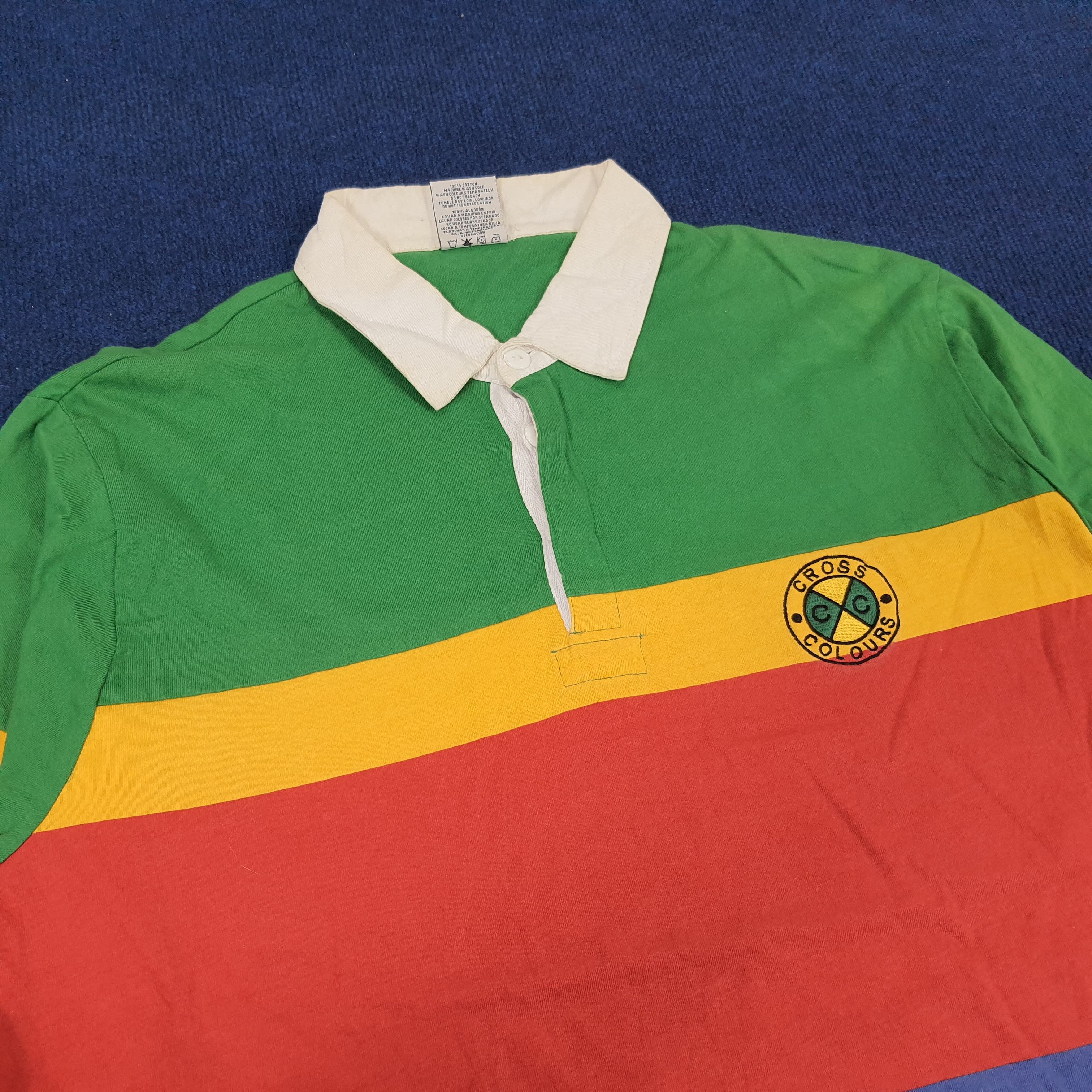 Cross Colours Vintage Cross Colours Colourfull Striped Polo Shirt Size US XL / EU 56 / 4 - 2 Thumbnail
