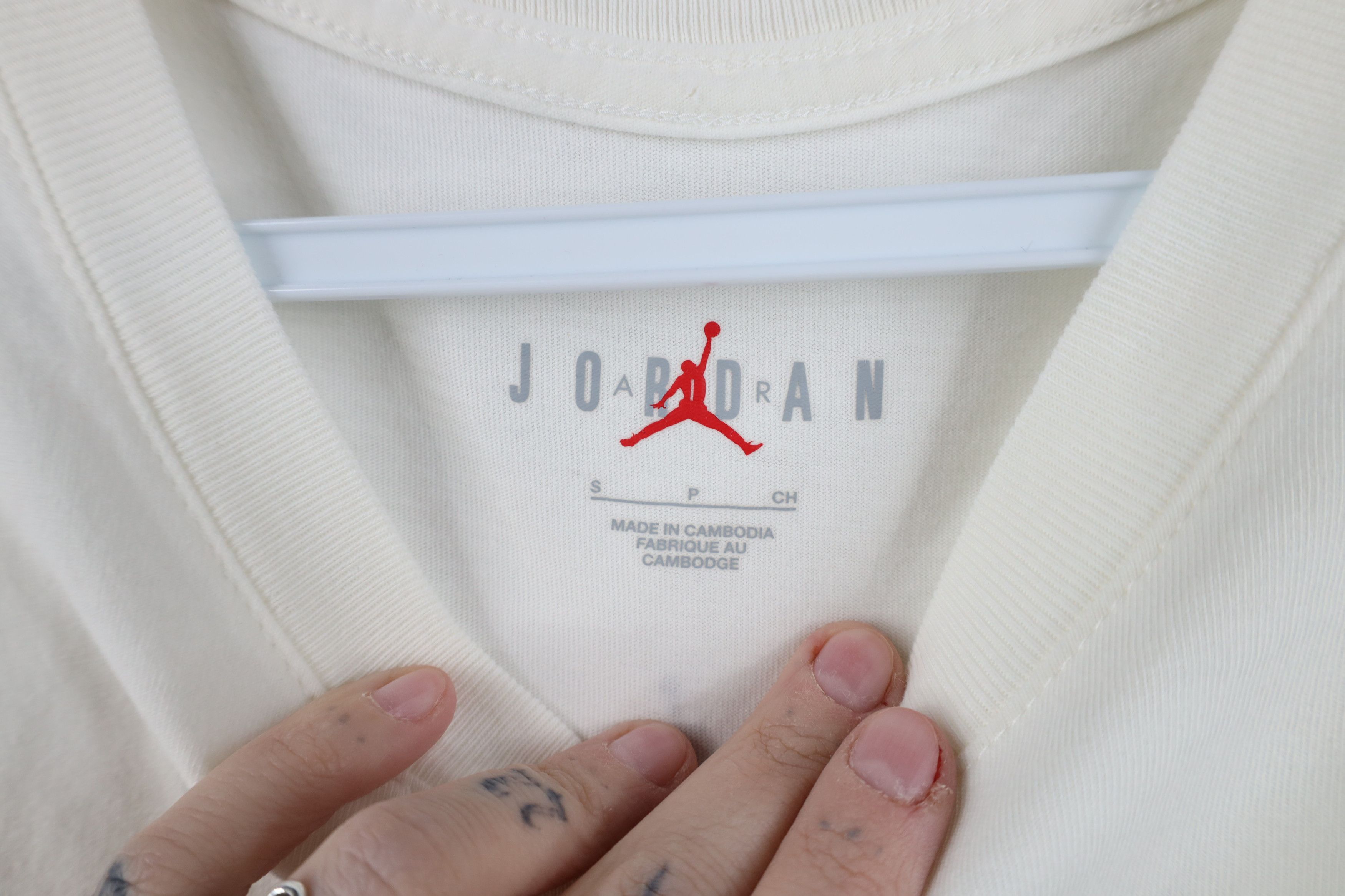 Nike Nike Air Jordan Jumpman Short Sleeve T-Shirt White Cotton Size US S / EU 44-46 / 1 - 9 Thumbnail