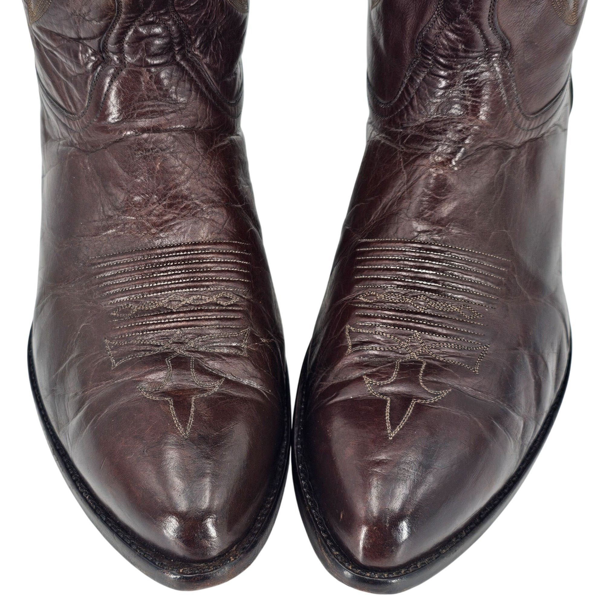 Other Tres Outlaws Falconhead Mens sz 15 Dark Brown Leather Custom Size US 15 / EU 48 - 2 Thumbnail