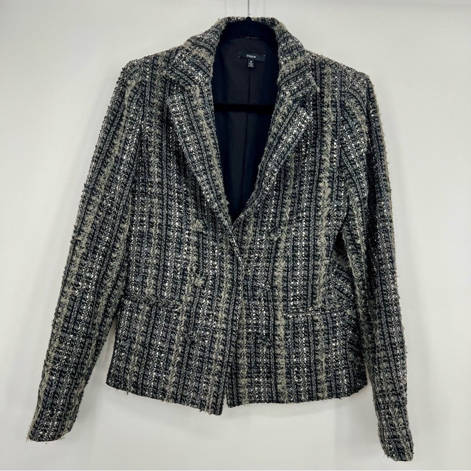 Anthropologie Anthropologie Drew Tweed Blazer Jacket Knit Formal M Size M / US 6-8 / IT 42-44 - 1 Thumbnail